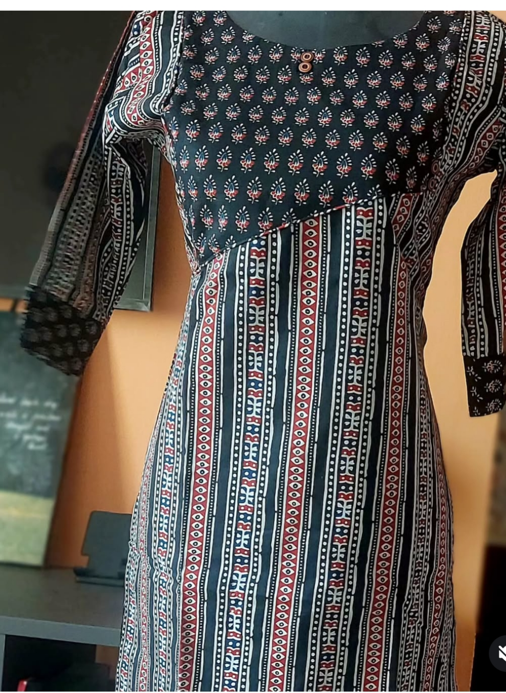 OS54 slitted Cotton kurthi