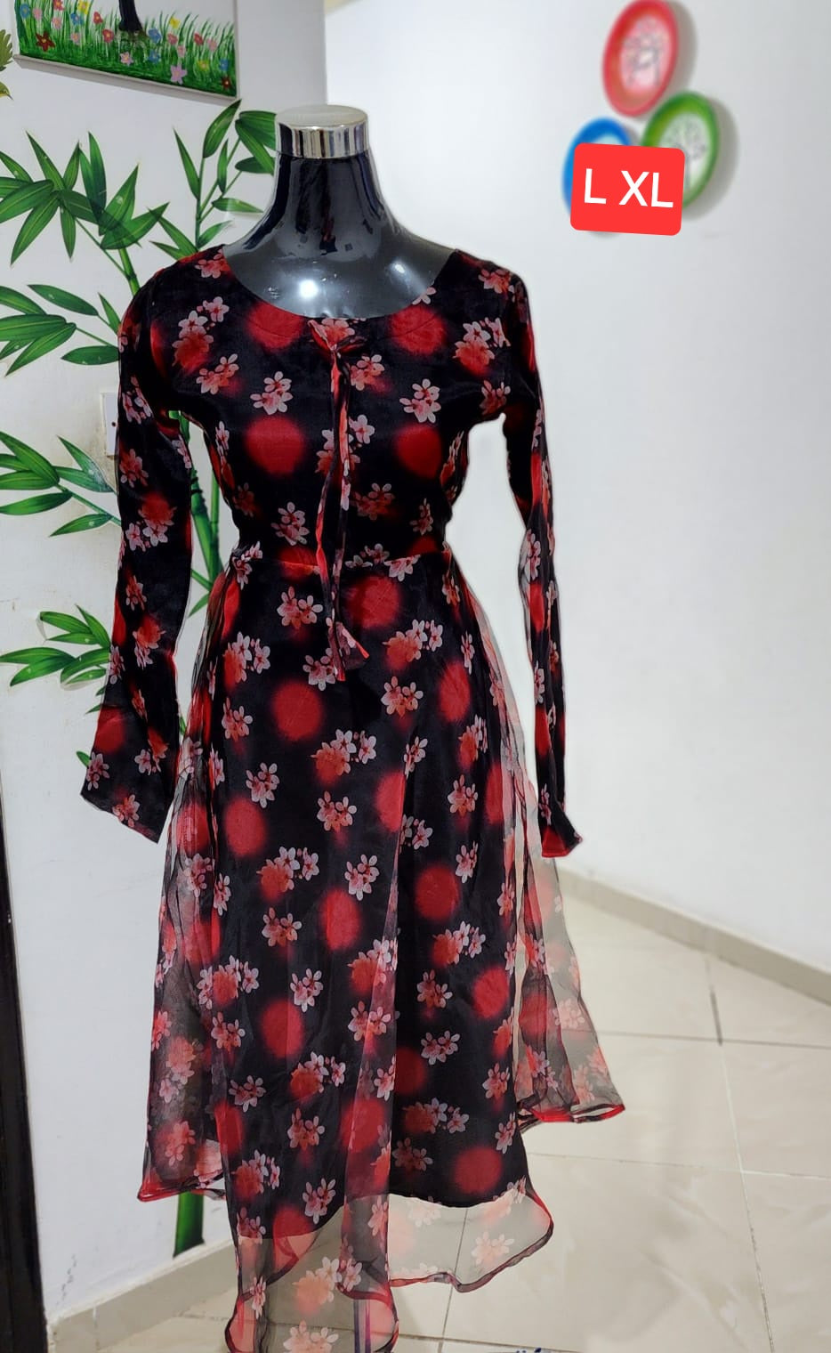 OS23. Organza Floral Frock