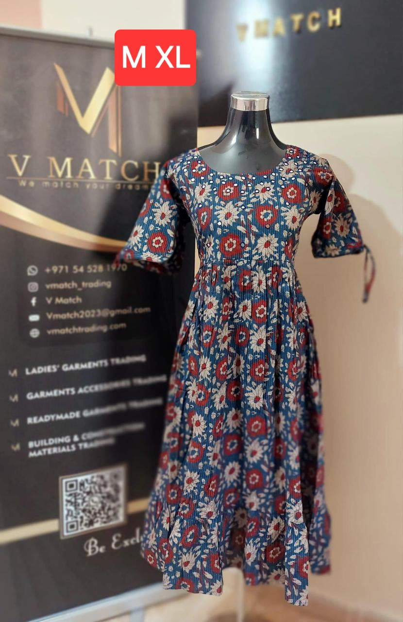 OS16. Cotton Kantha Stitched Frock.