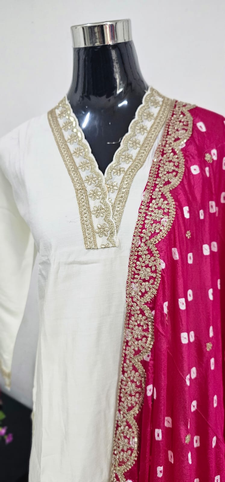 24MR19 Roman Silk top and Bottom with chiffon dupatta