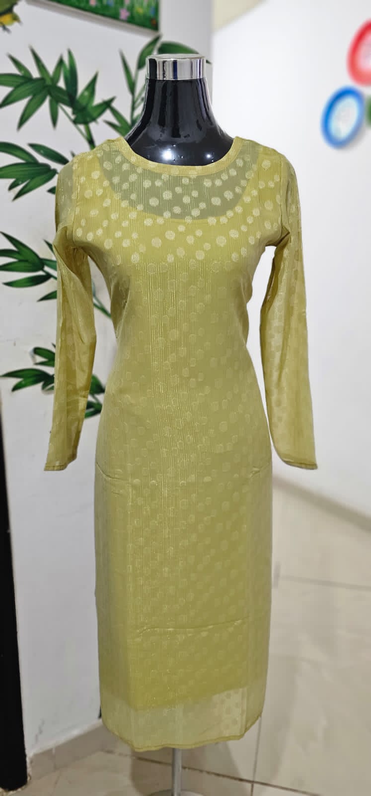 Georgette mix Slitted Top