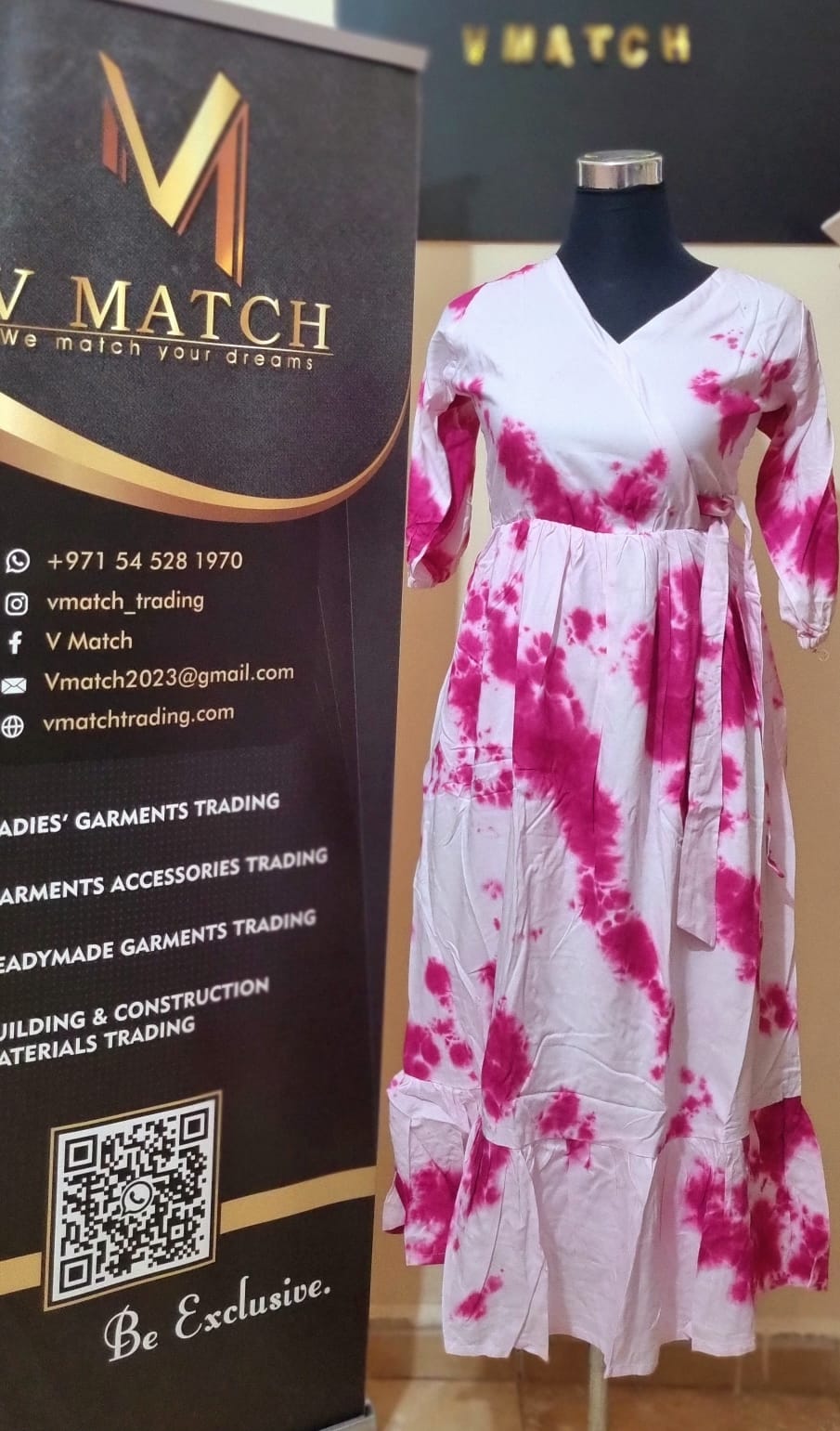 OS61 Budget friendly Rayon dress with overlapping neck pattern with side tie !!!!