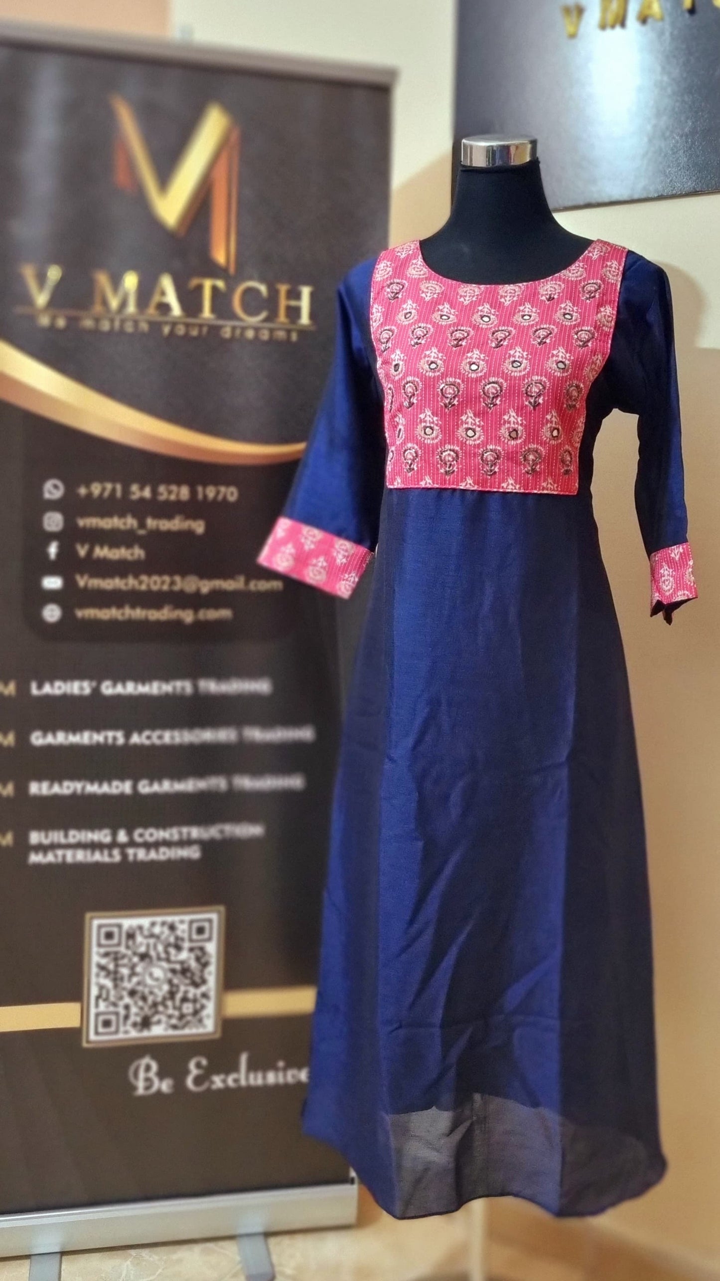 OS60 Beautiful Vichitra Silk Aline Top!!!
