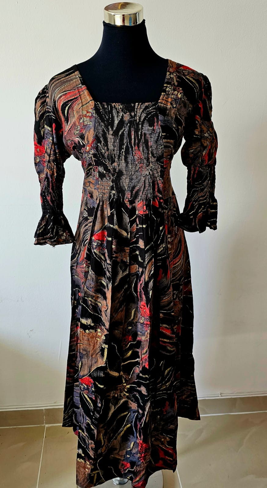 20FEB25. Premium Rayon smokey Frock