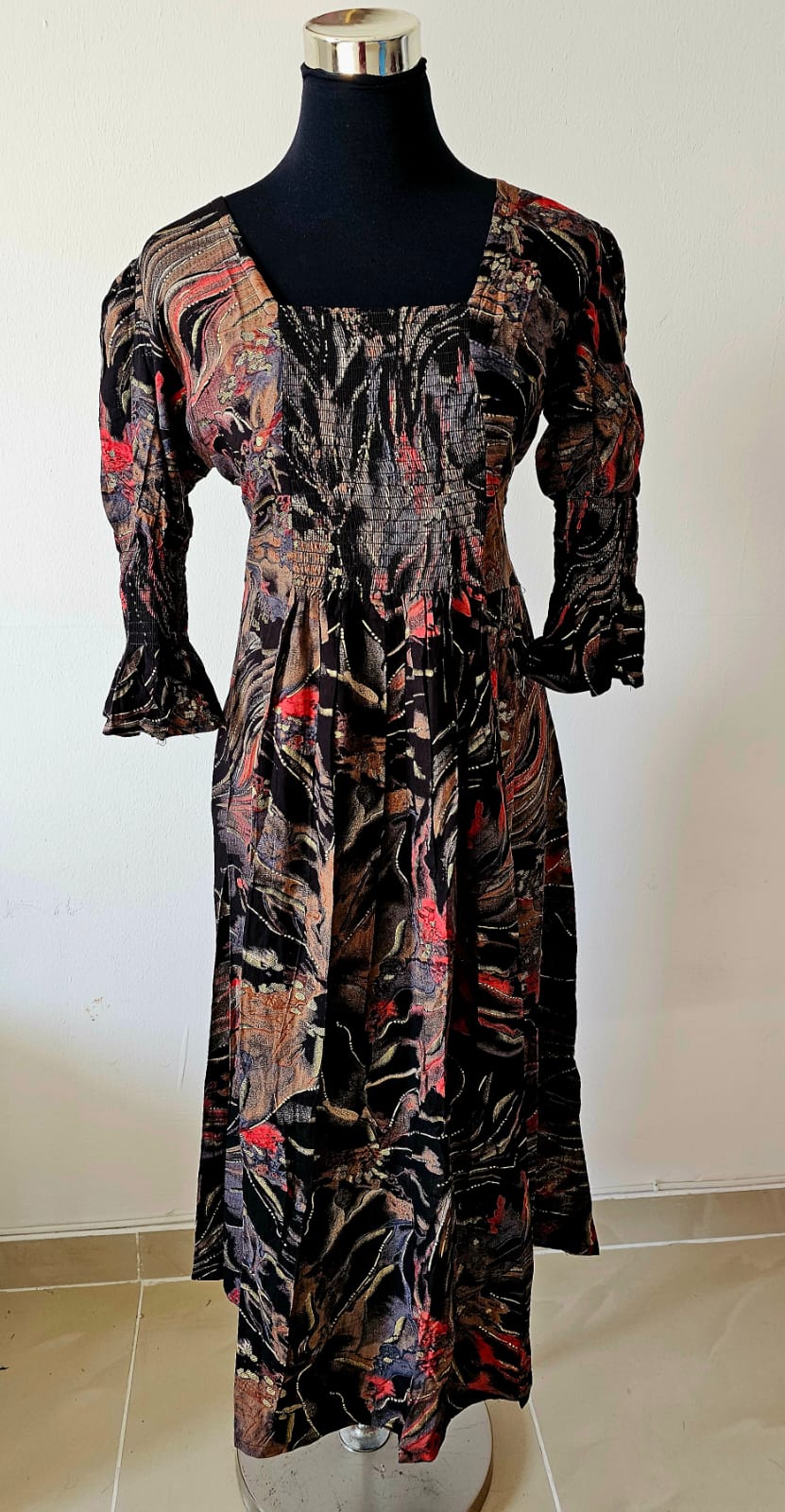 20FEB25. Premium Rayon smokey Frock