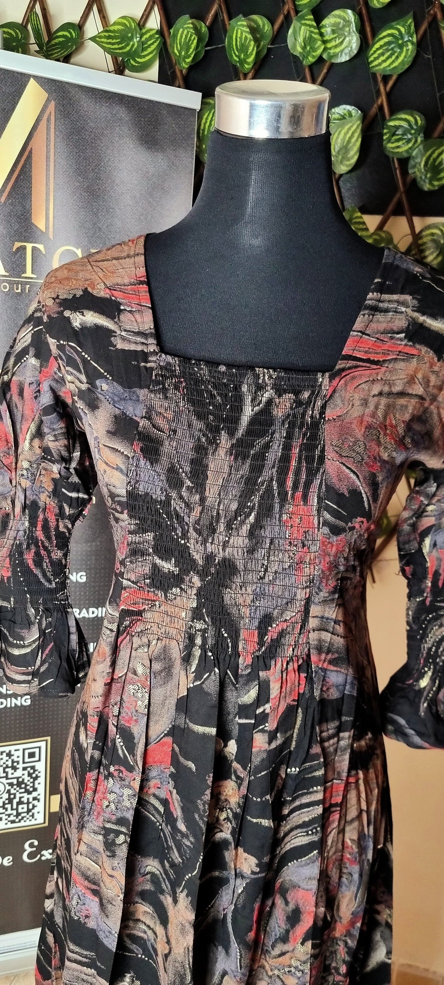 20FEB25. Premium Rayon smokey Frock