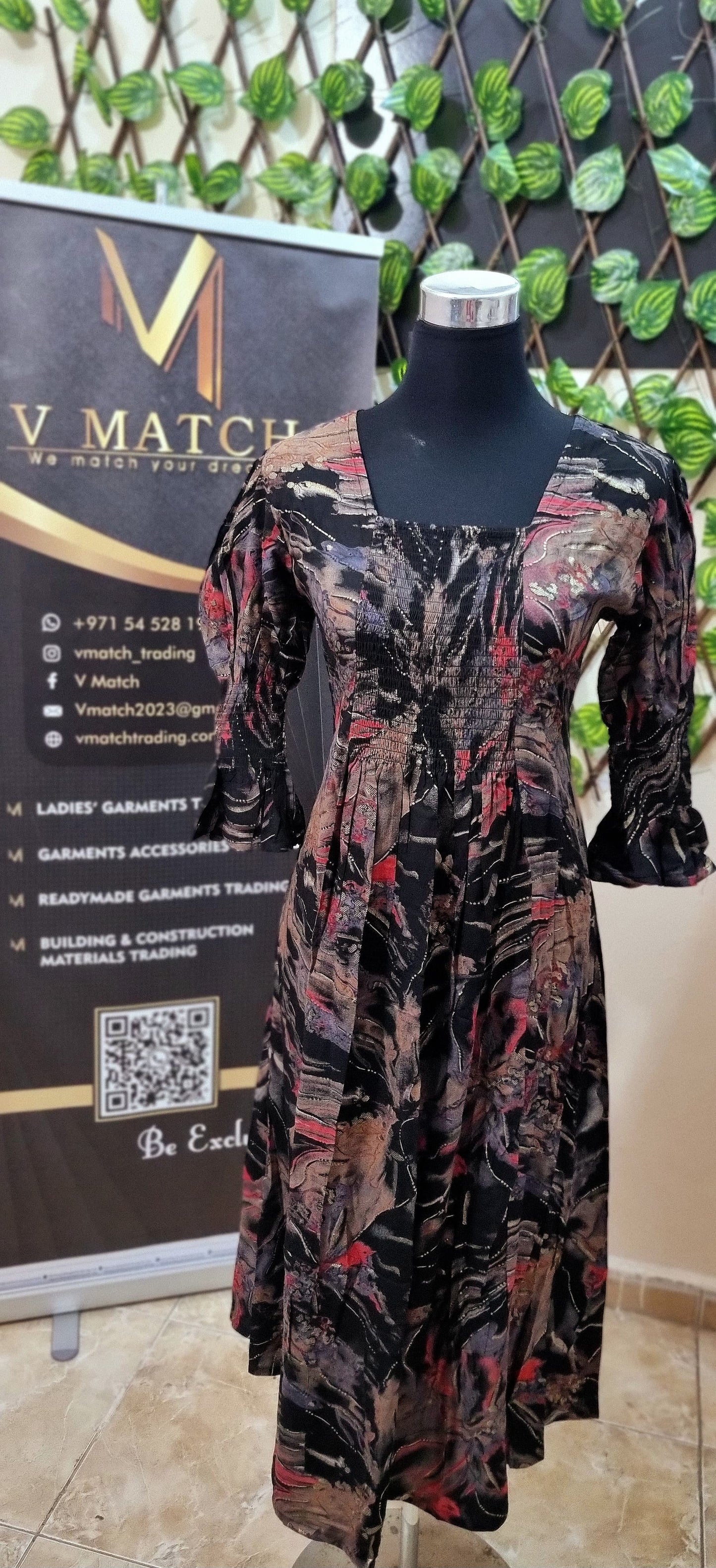 20FEB25. Premium Rayon smokey Frock