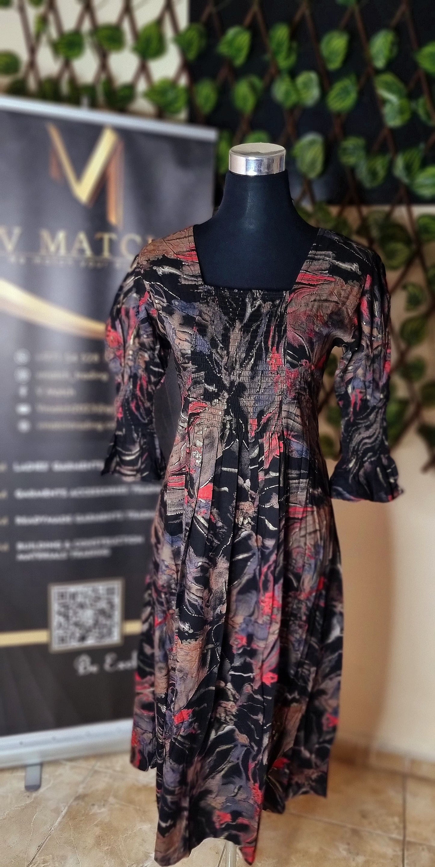20FEB25. Premium Rayon smokey Frock