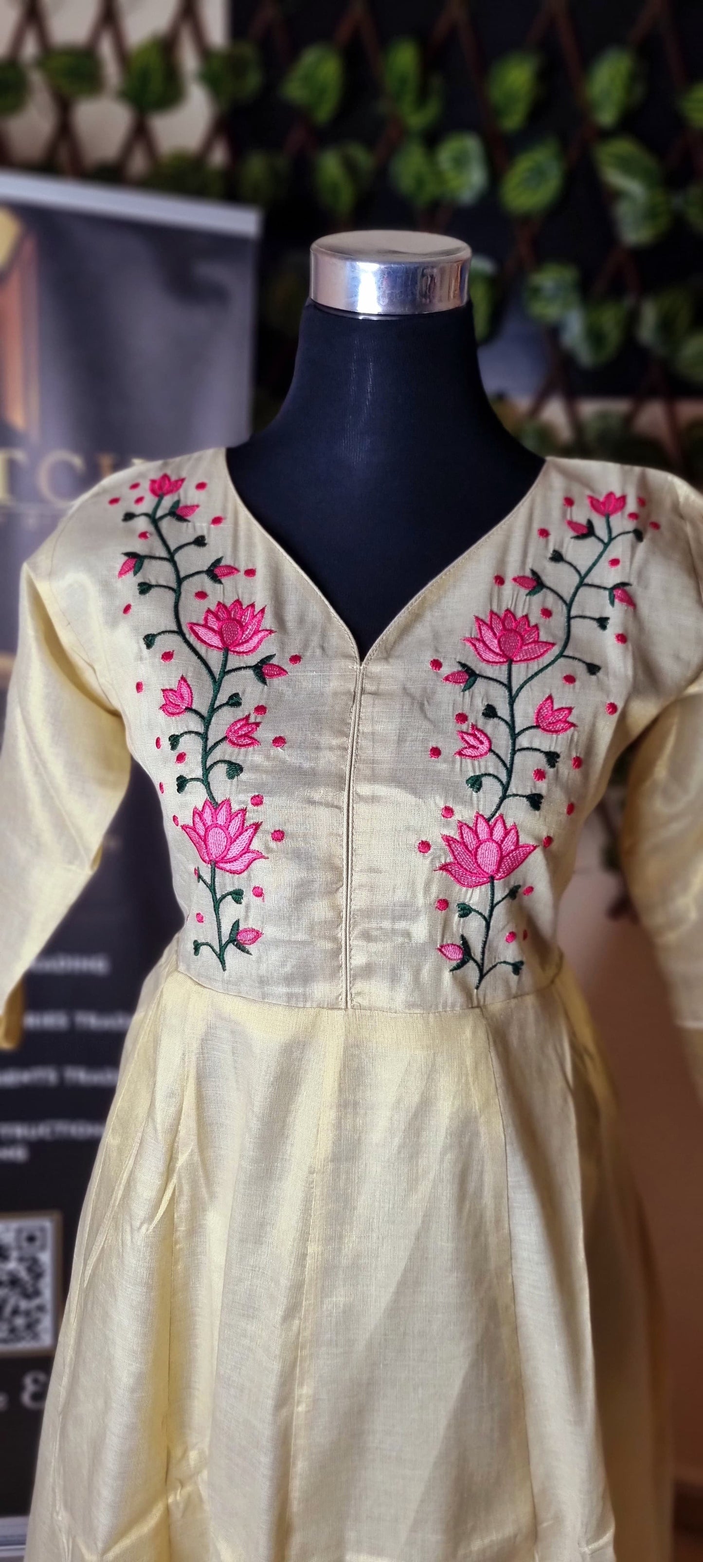 02APR25. TISSUES Silk Frock with Lining.