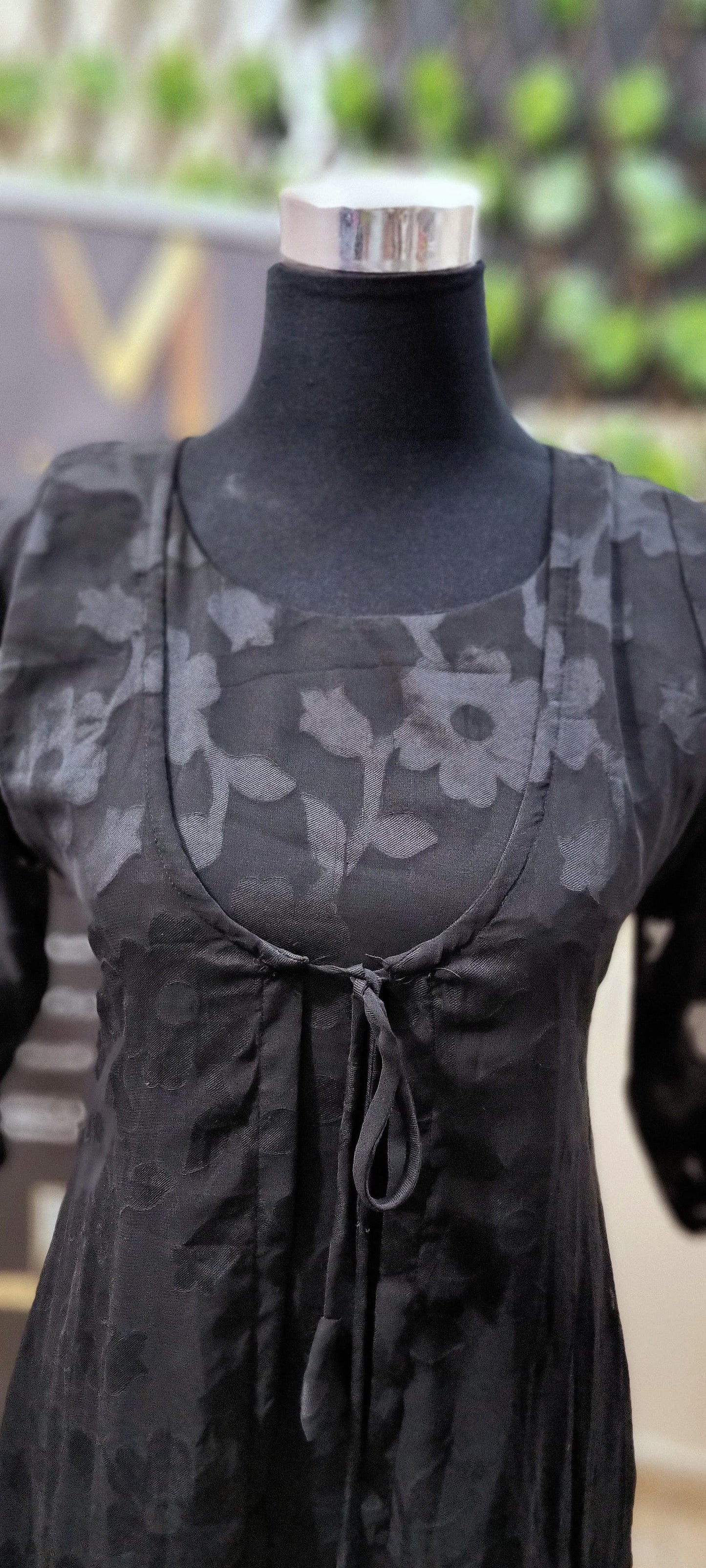 12APR25.Georgette Jacquard Inner with Matching Sheer Jacket
