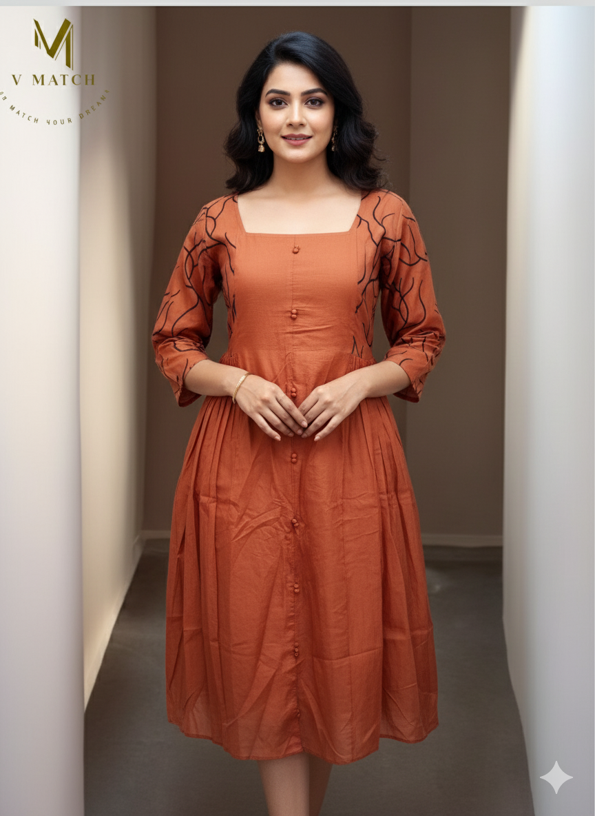 04NOV25. MulChanderi Frock.