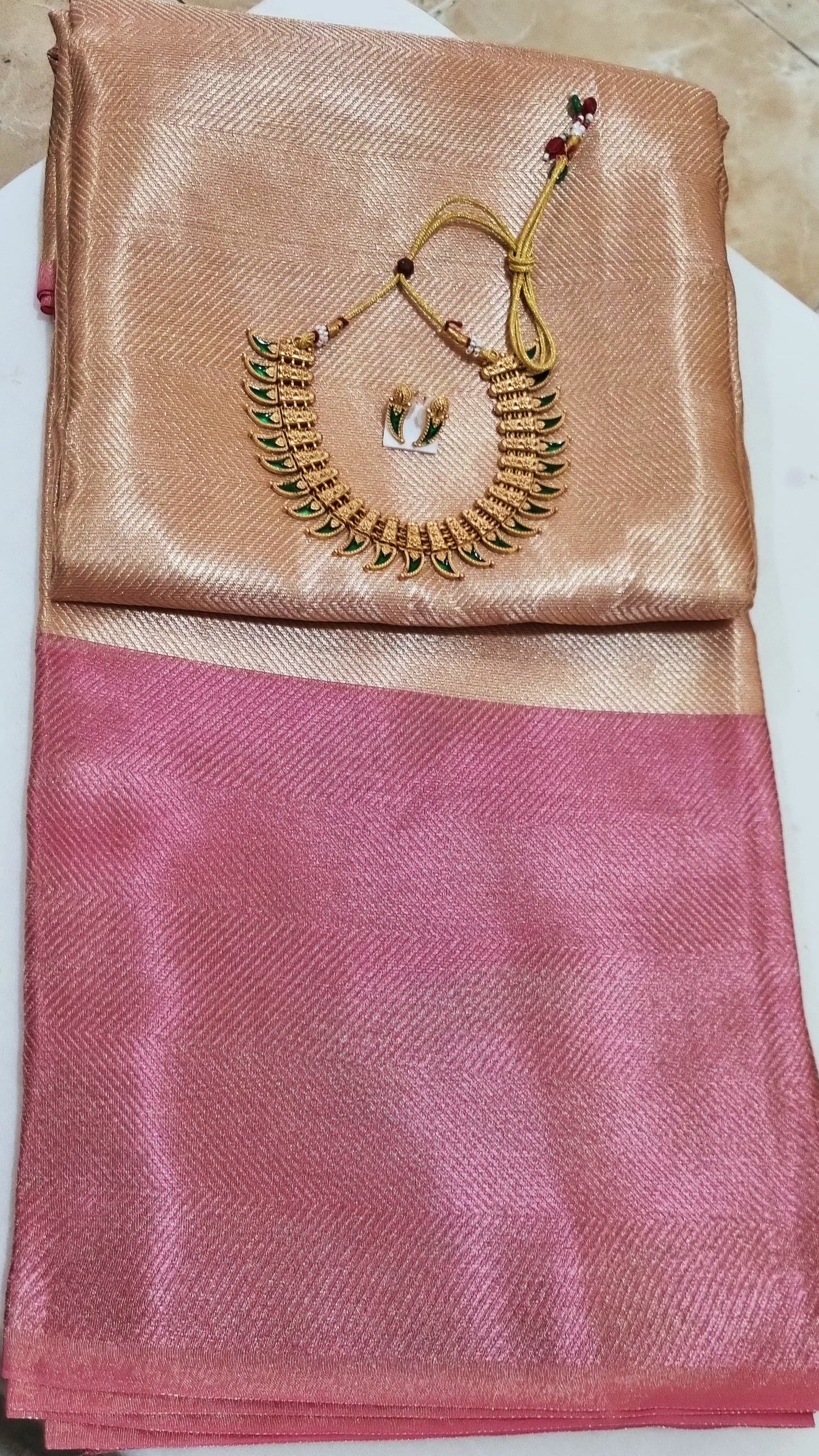 02SR25.Jothika Inspired Tissue Silk Saree.
