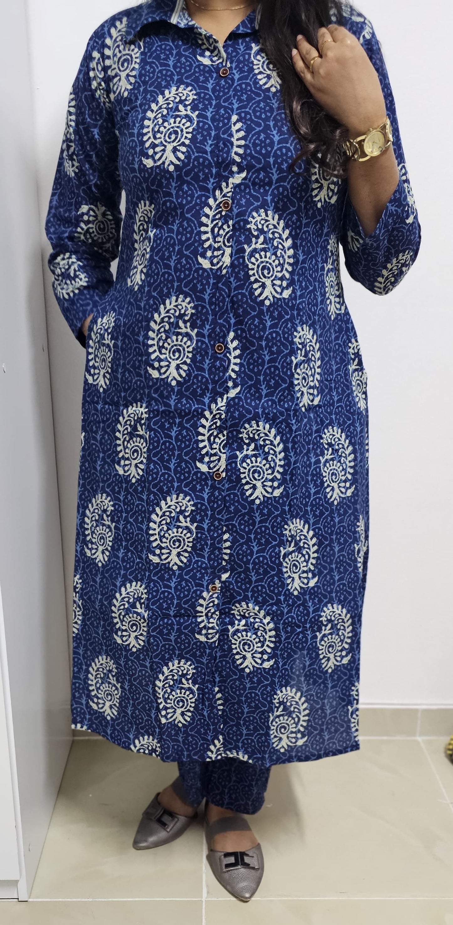 11MY25. COTTON Block Print Co-ord Set.