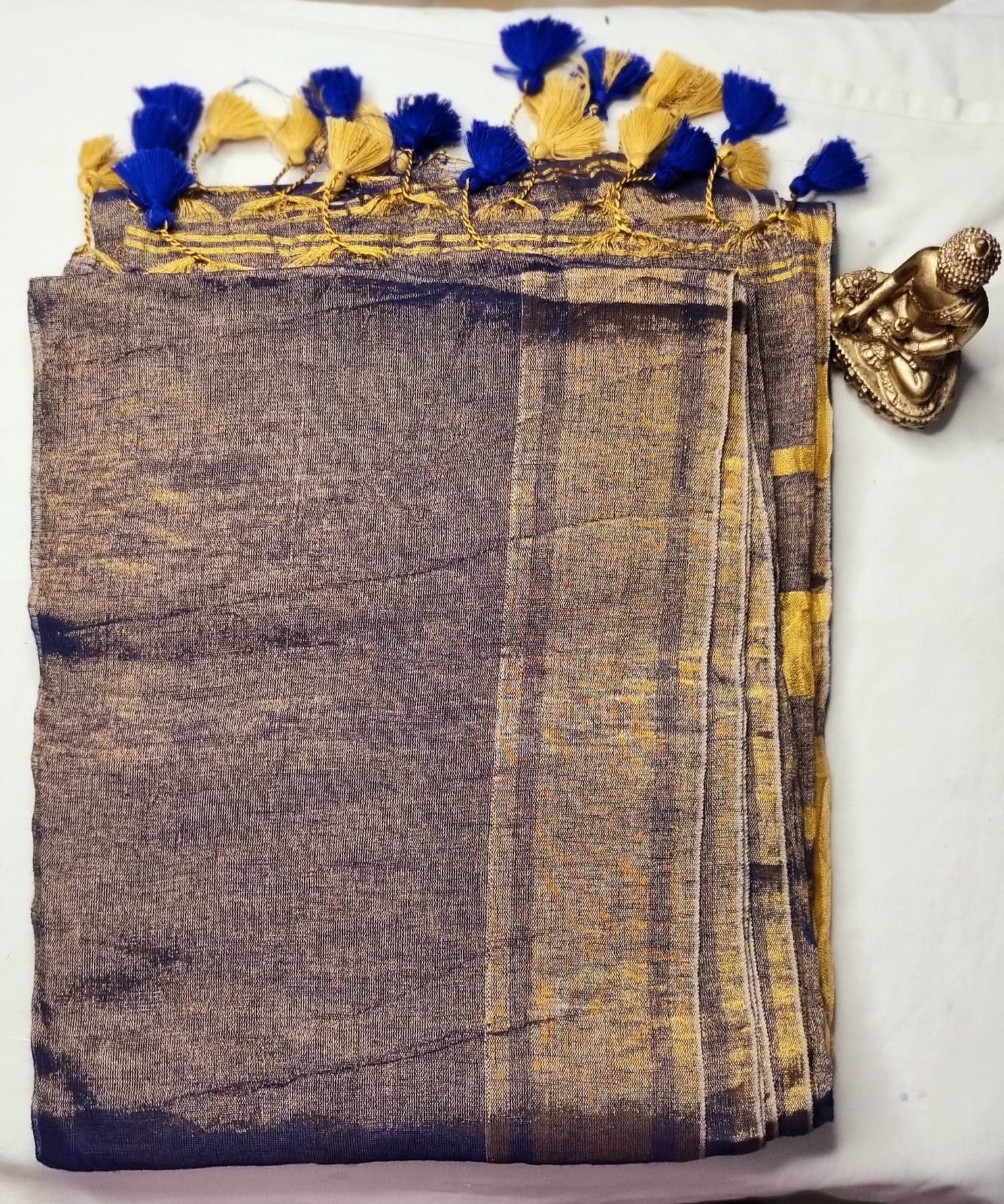 24AUG25. Tissue Linen Saree