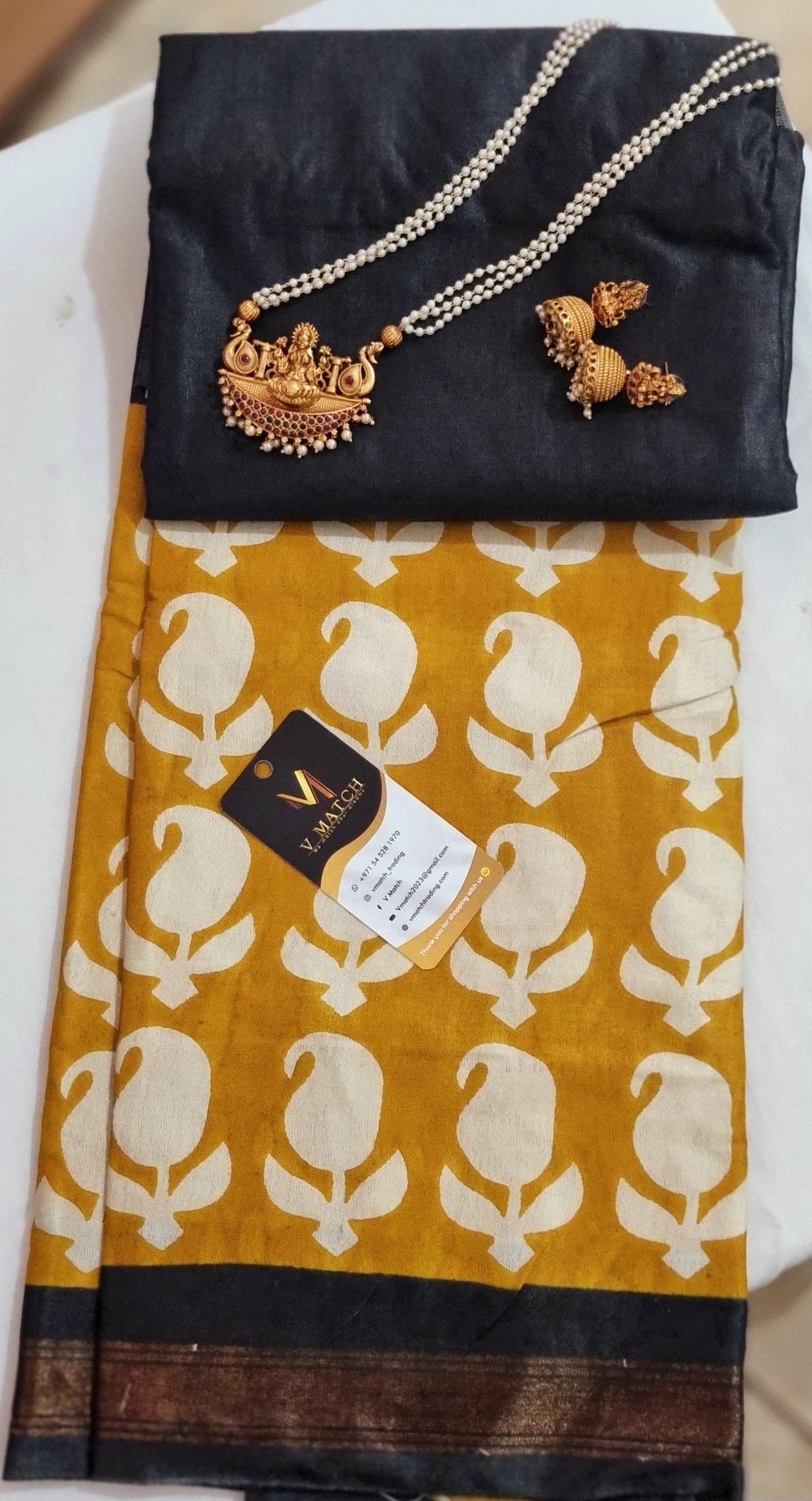 01SR25. Chanderi Cotton Saree.