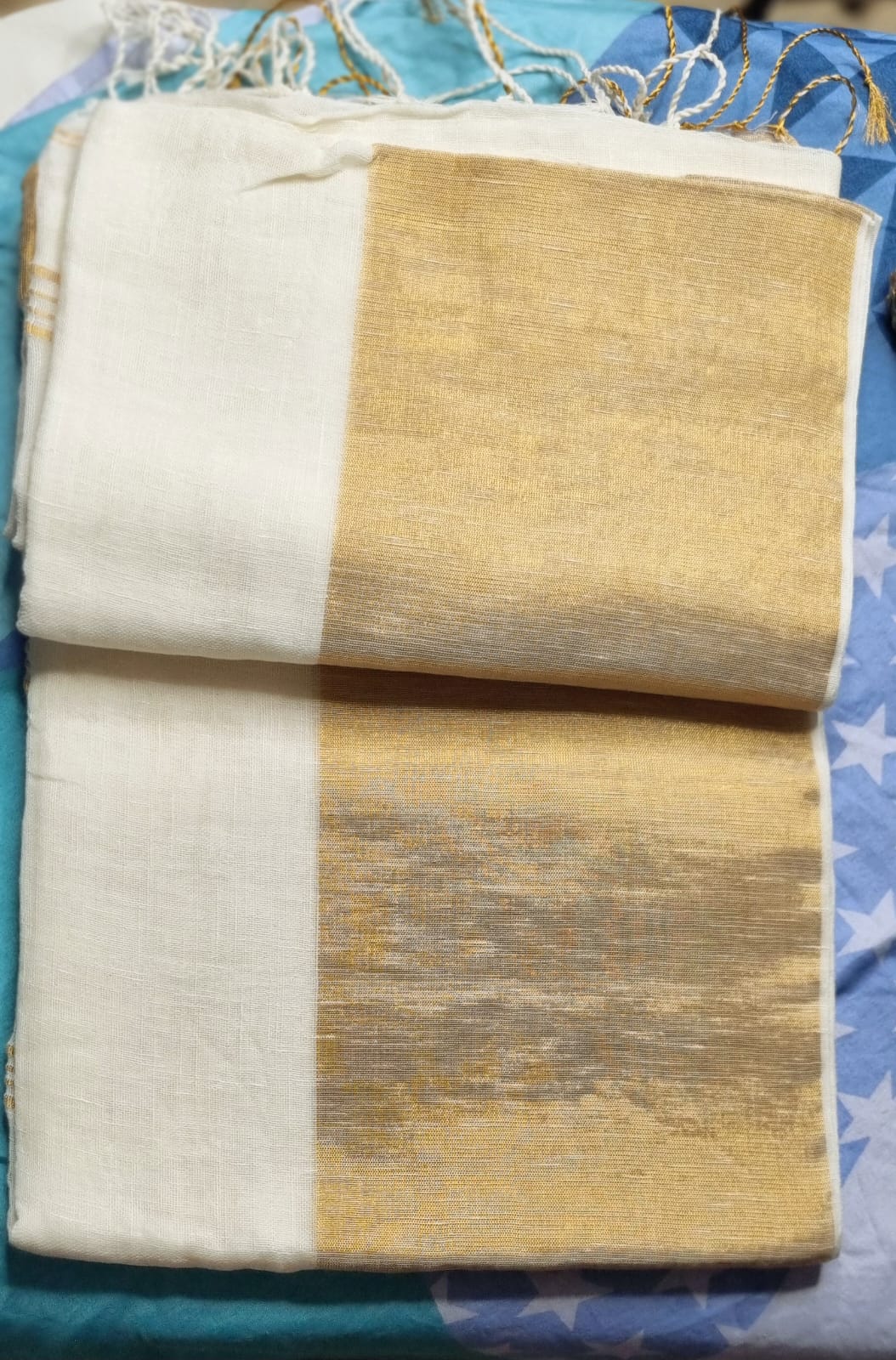 40AUG25. 80 Count Linen Saree.