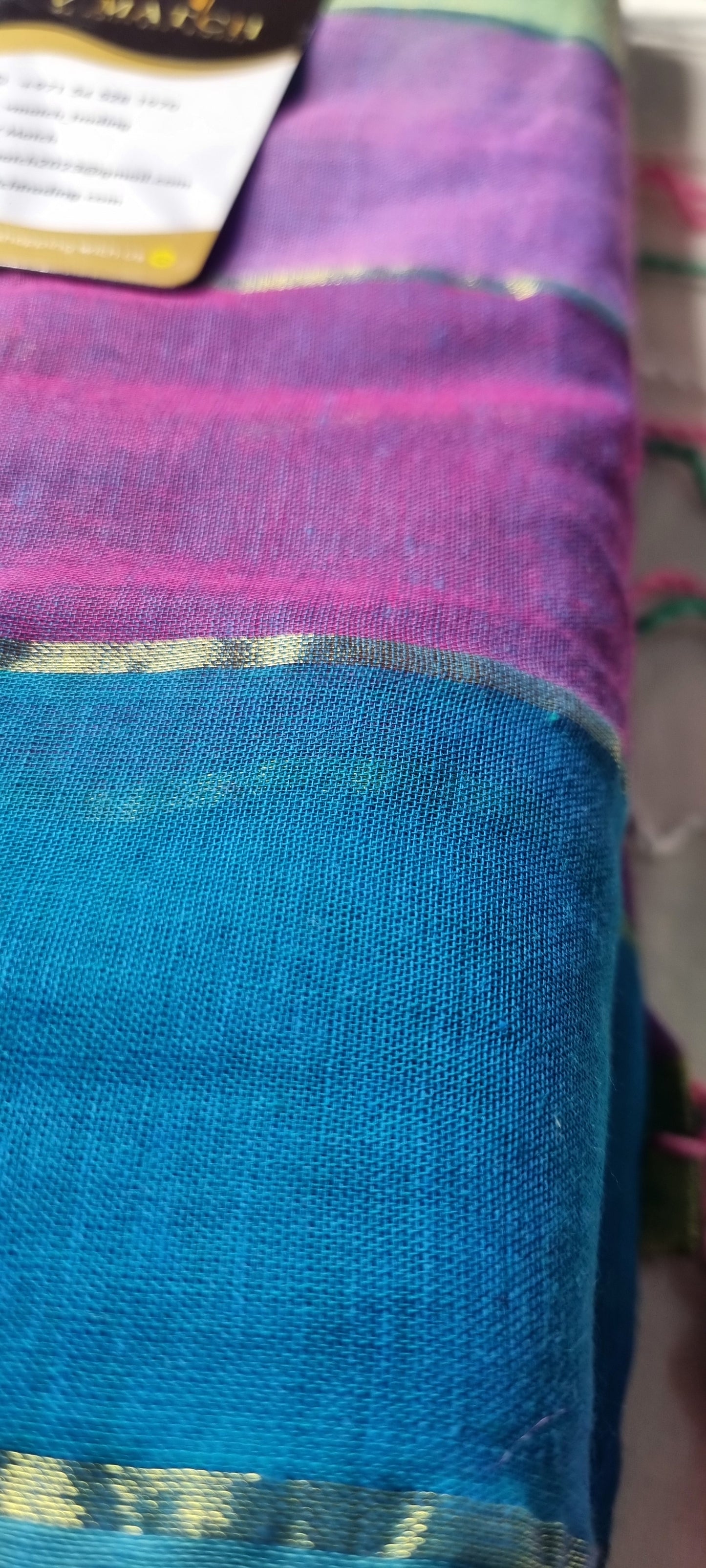 44AUG25.Rainbow Mulcotton Saree