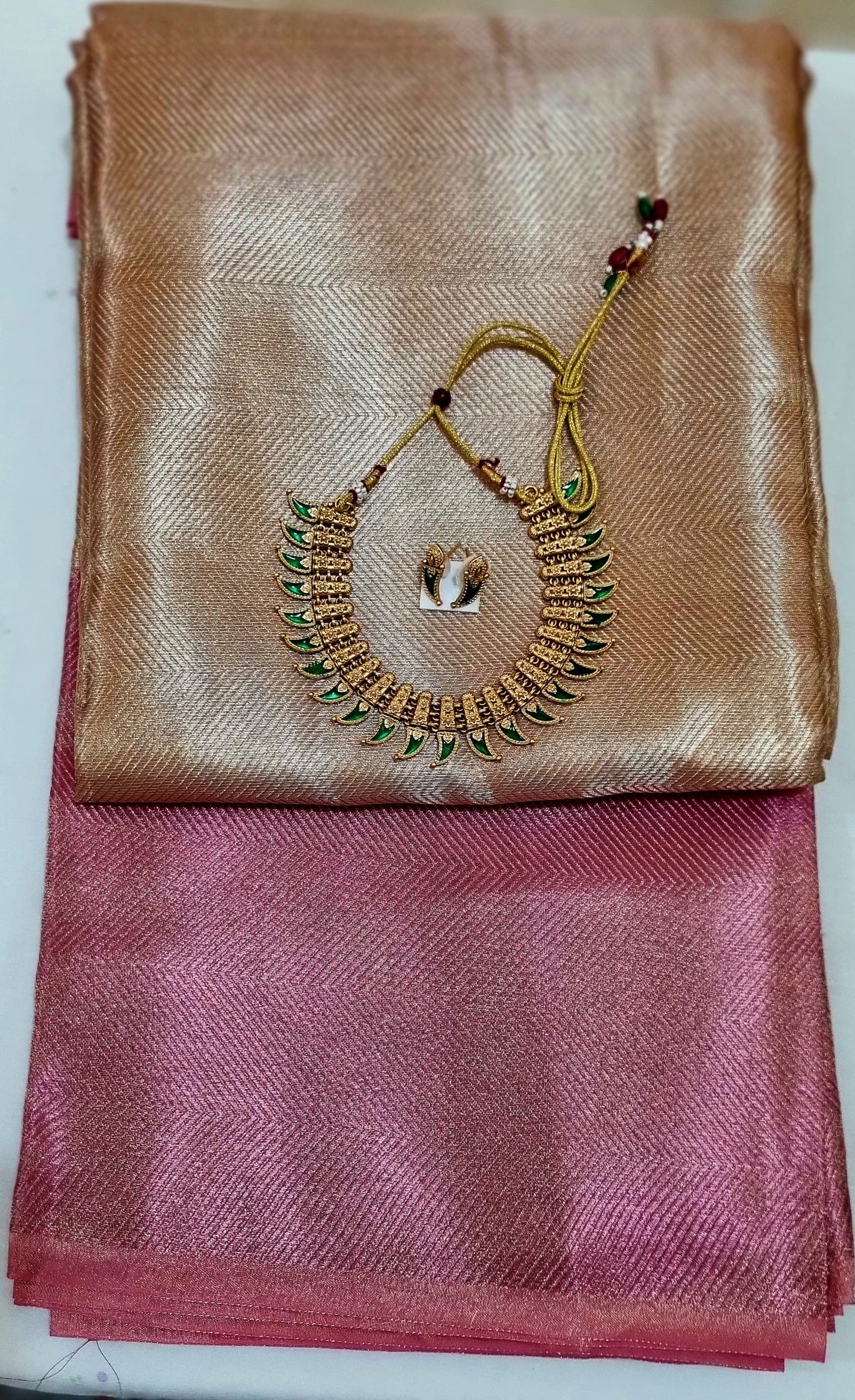 02SR25.Jothika Inspired Tissue Silk Saree.