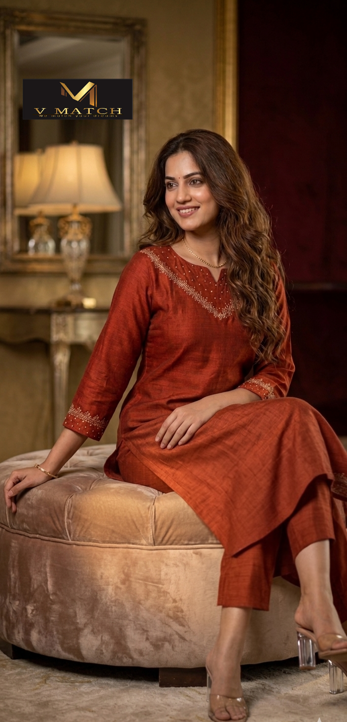50626.Vichitra Silk Co ord Set.