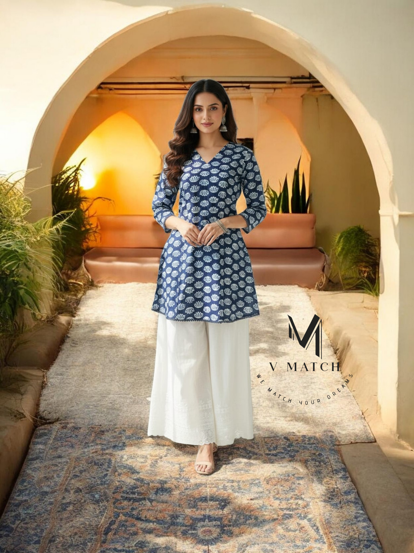 08226.Jaipur Cotton Short Top.