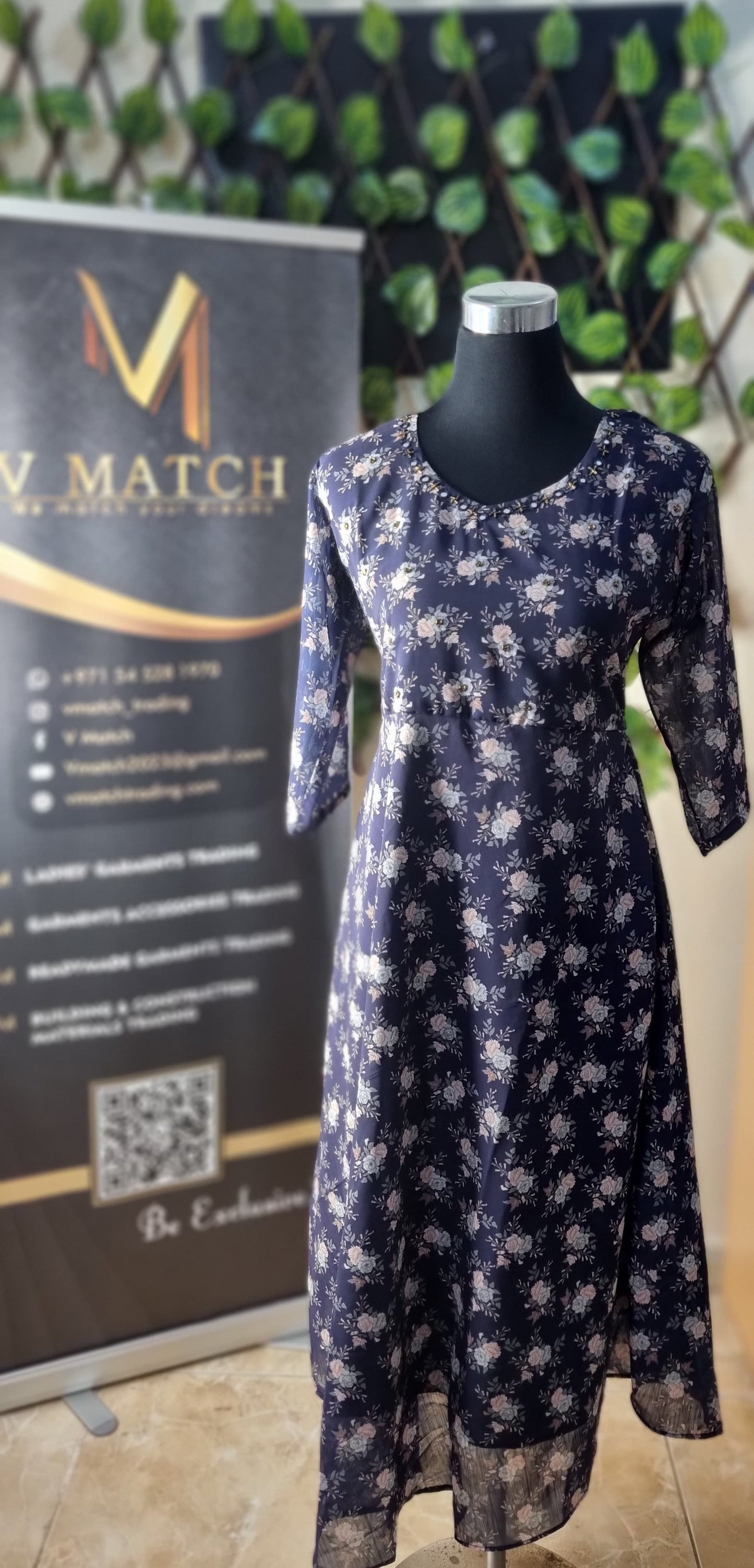 9JAN25.Beautiful Floral Printed Georgette Frock!!!