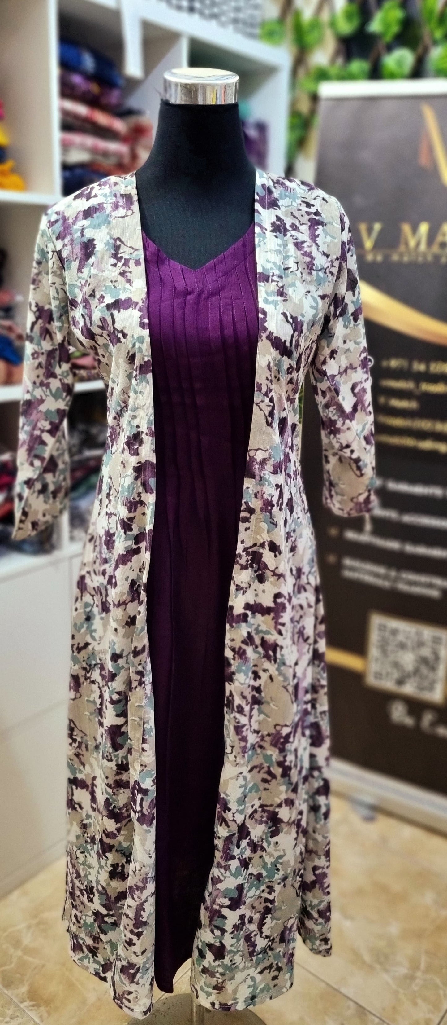 22MY25. RAYON INNER WITH SEPARATE PRINTED JACKET