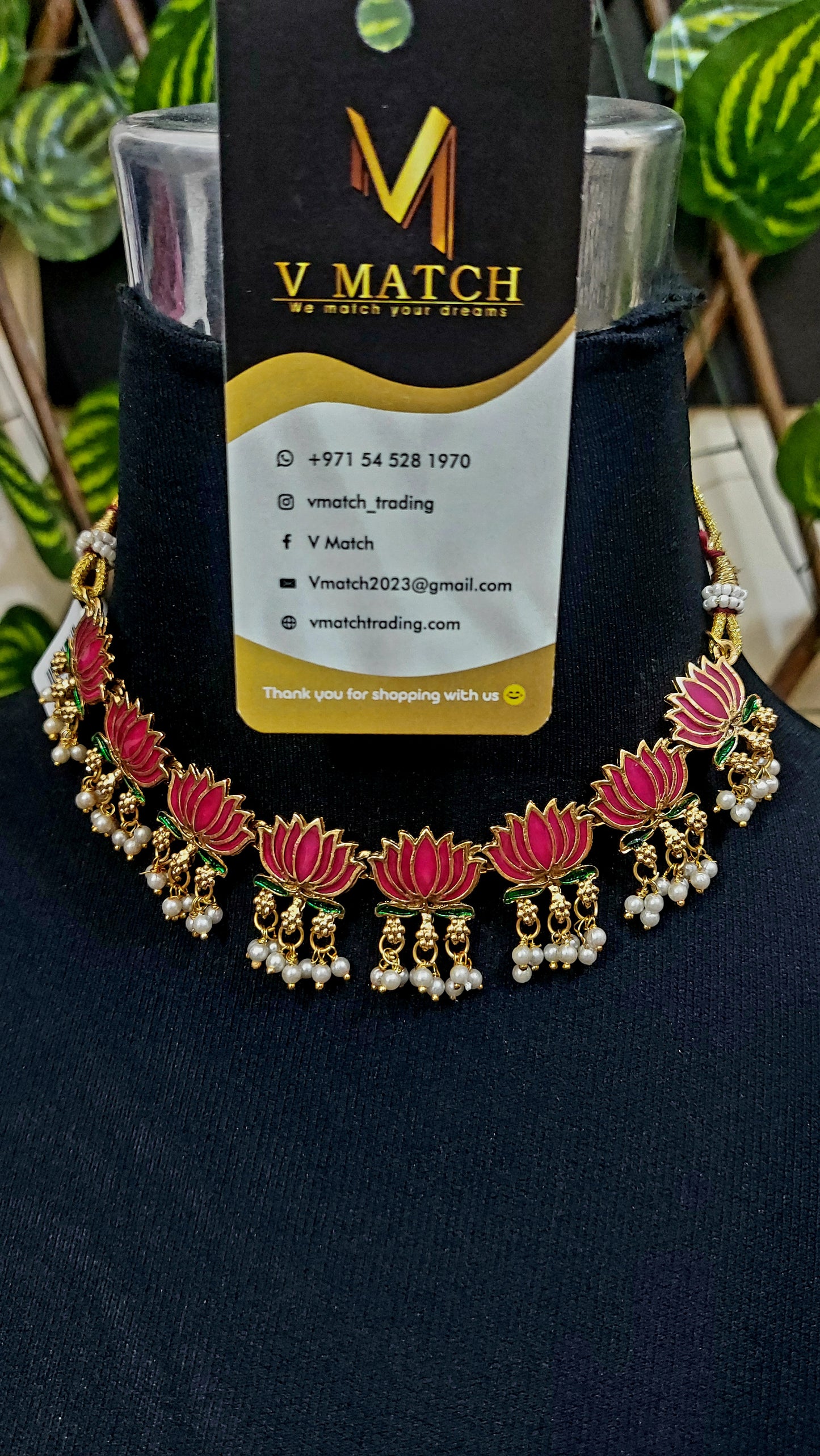 AC4SET Bloom with elegance stunning lotus Necklace set is perfect to complete your festive or ethnic look