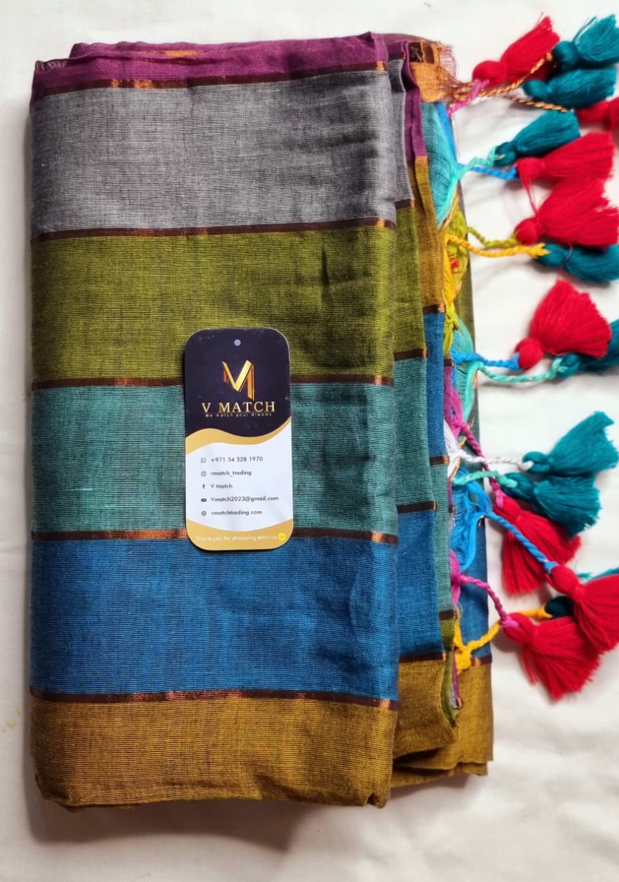 51AUG25.MulCotton Saree