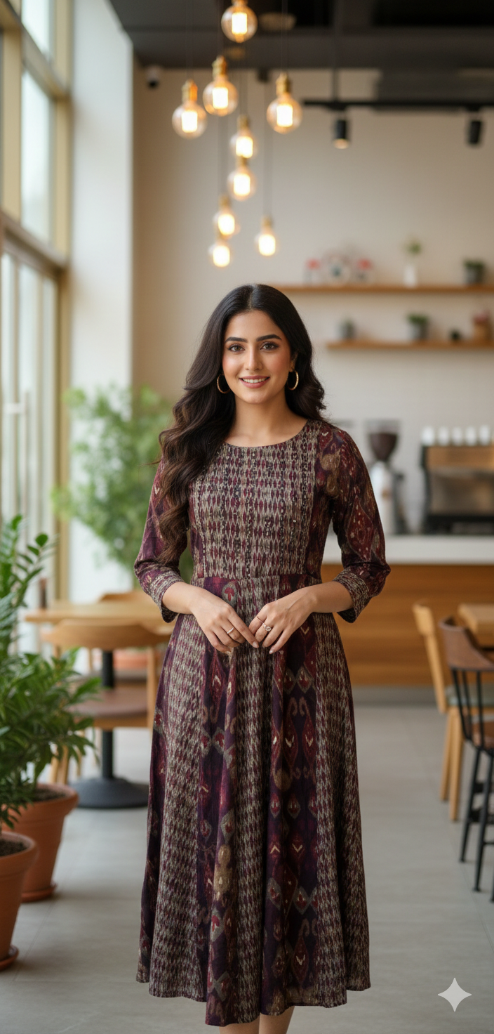 6JAN25.Beautiful Rayon Feeding Frock!!!