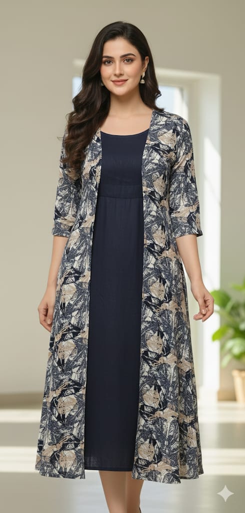 13226. Rayon Inner Top with Jacket.