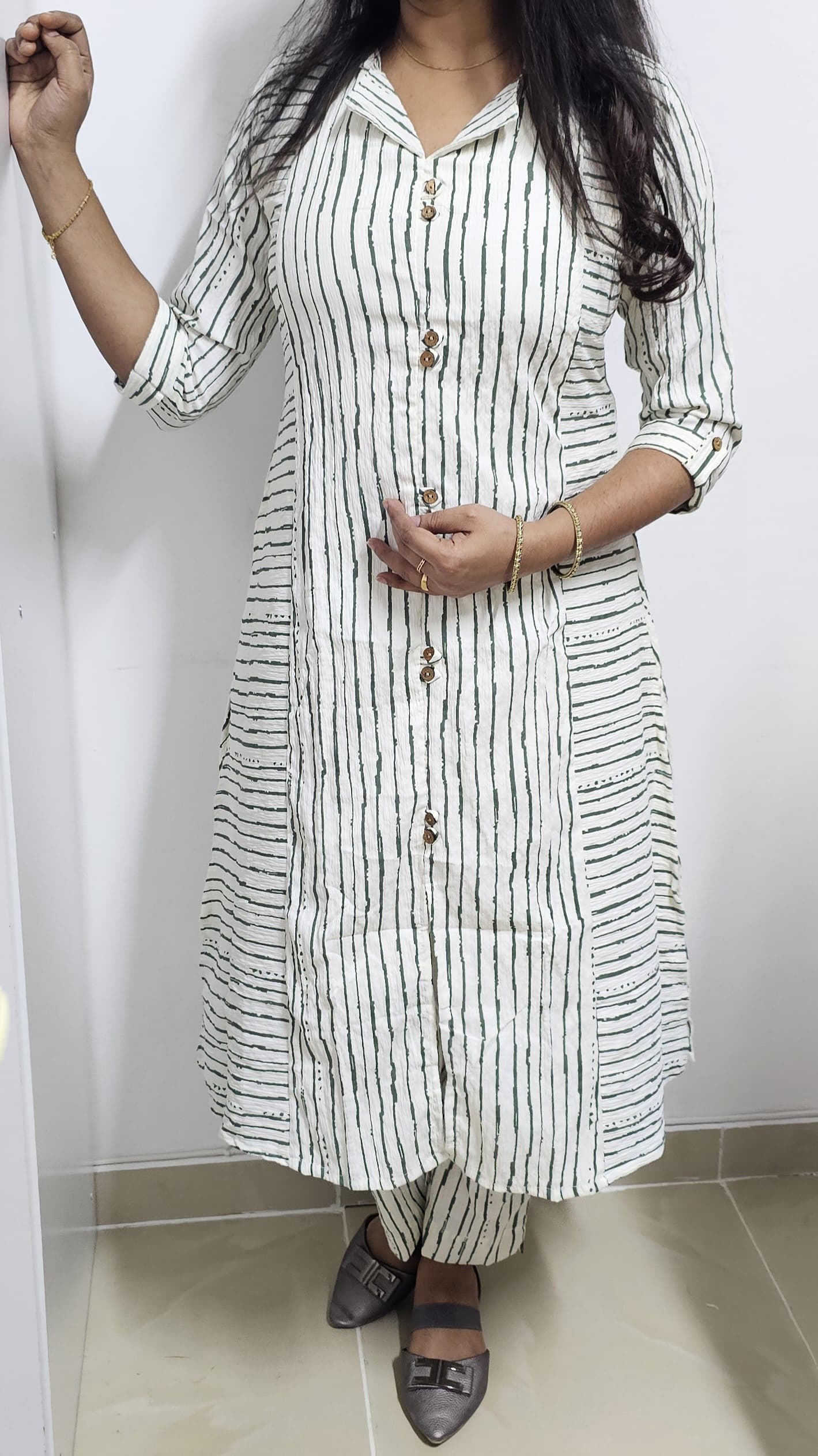09MY25. Crushed Strip Co-ord Set.