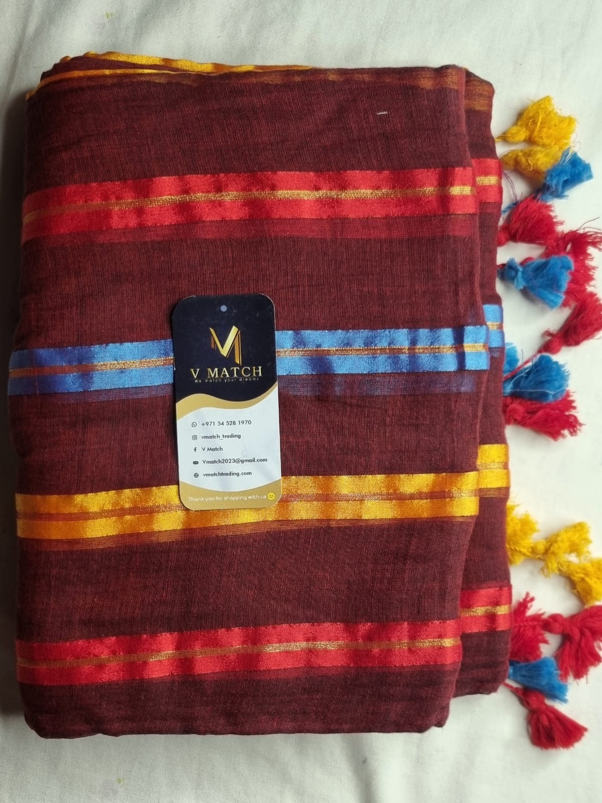 25SEP25. 120 COUNT MULCOTTON SAREE.