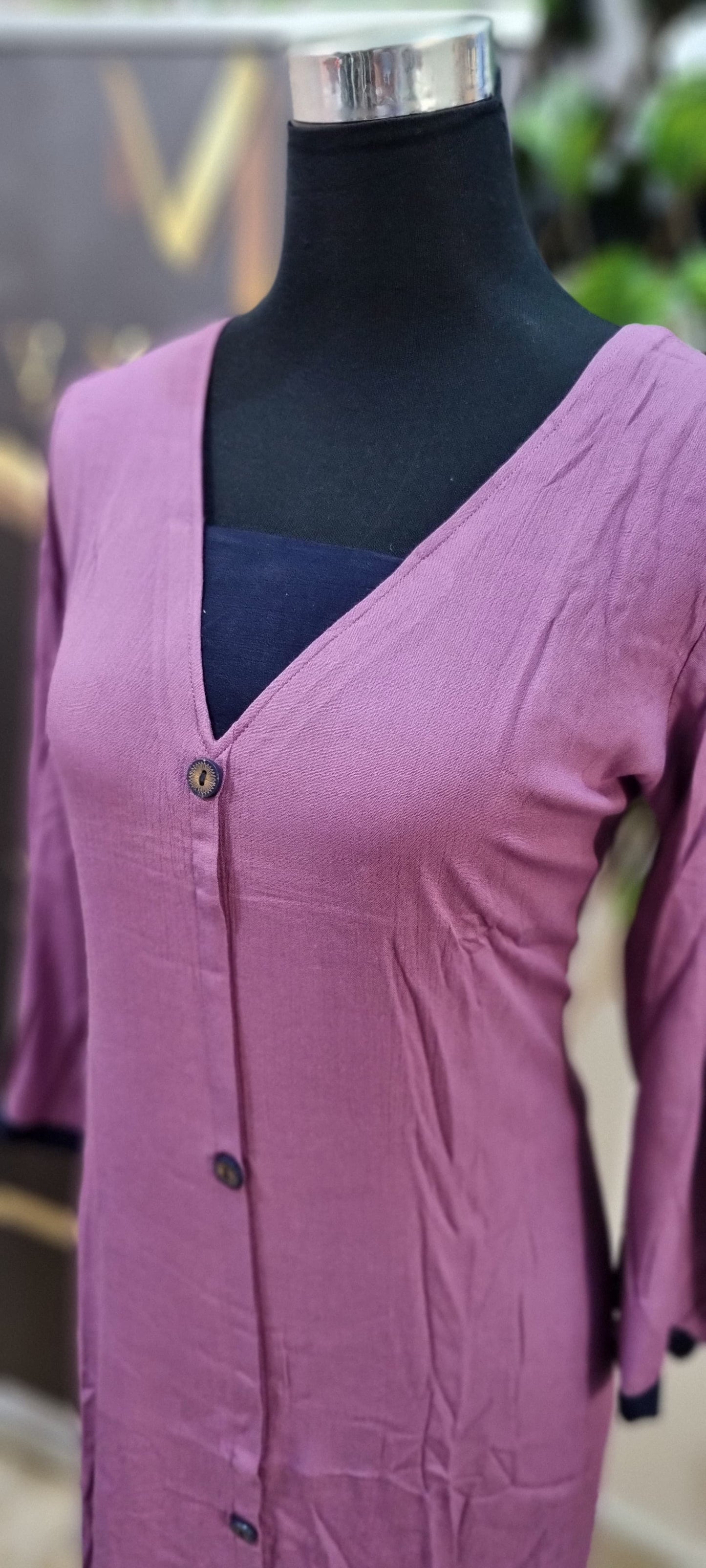 OS49. WRINGLE Rayon Aline Top