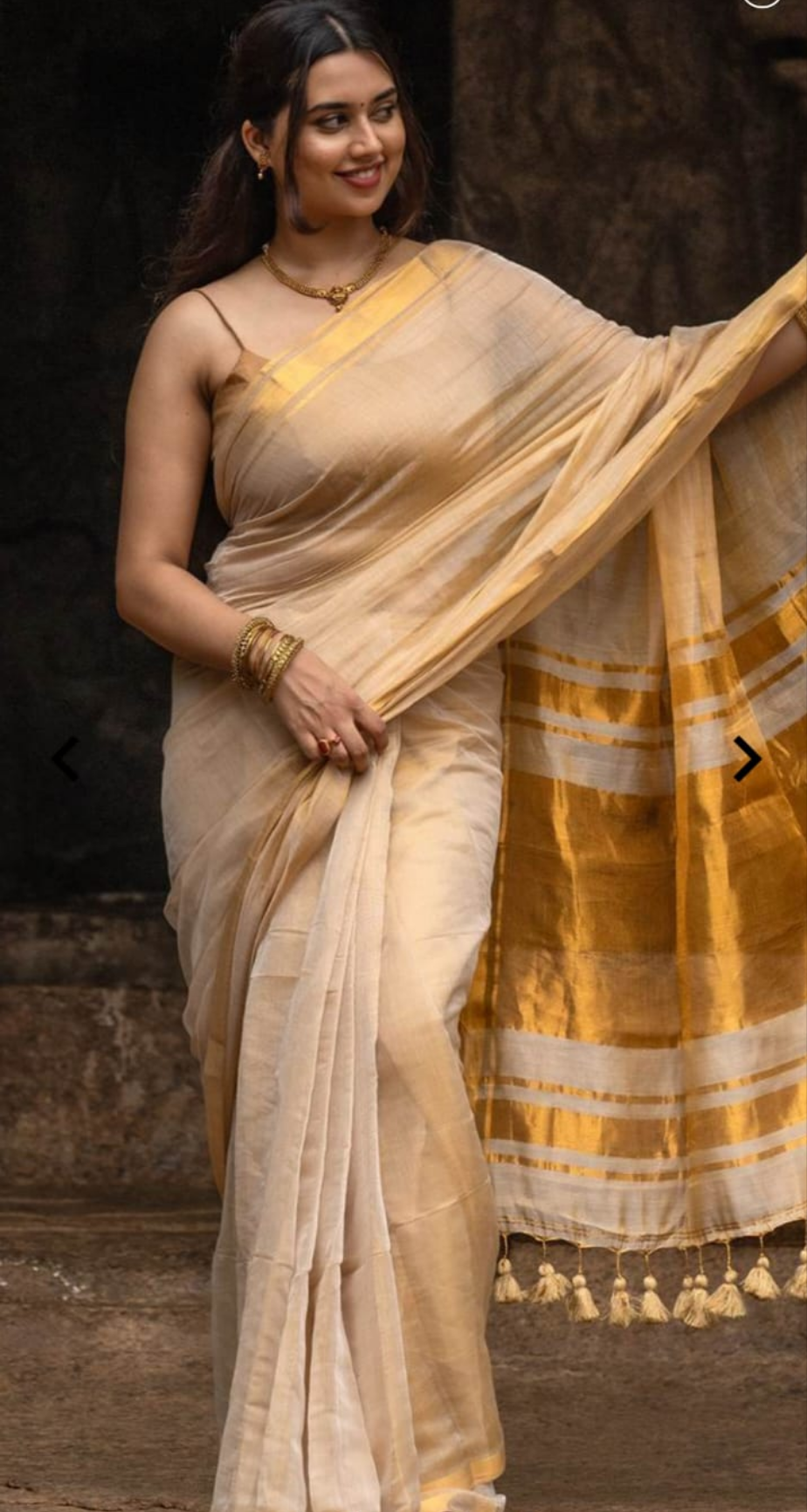48AUG25.Tissue Linen Saree