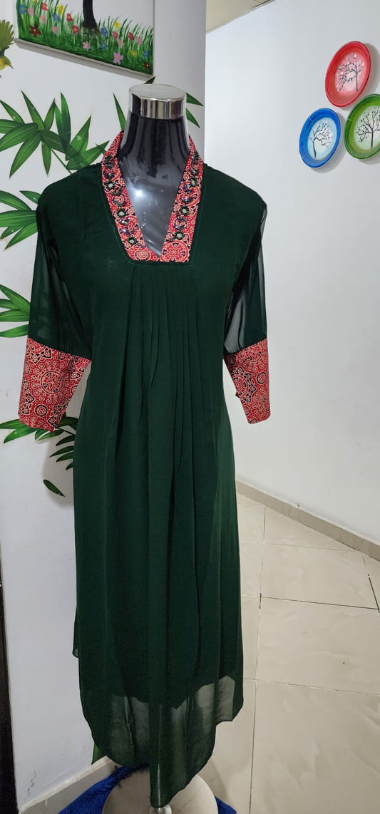 OS61 Georgette Aline Top with Lining