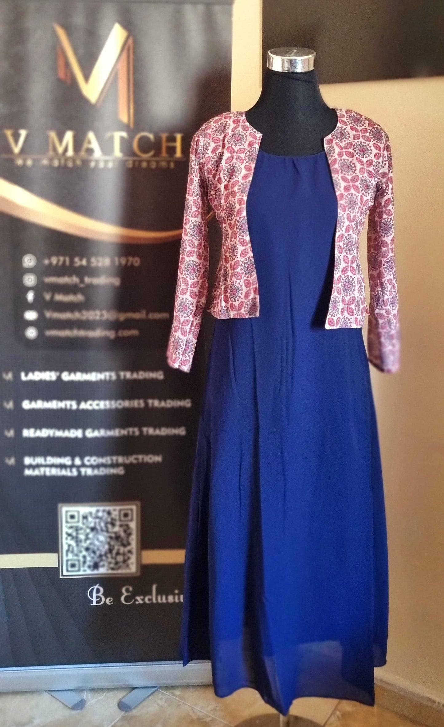 OS66 Georgette Frock with Chiffon Jacket