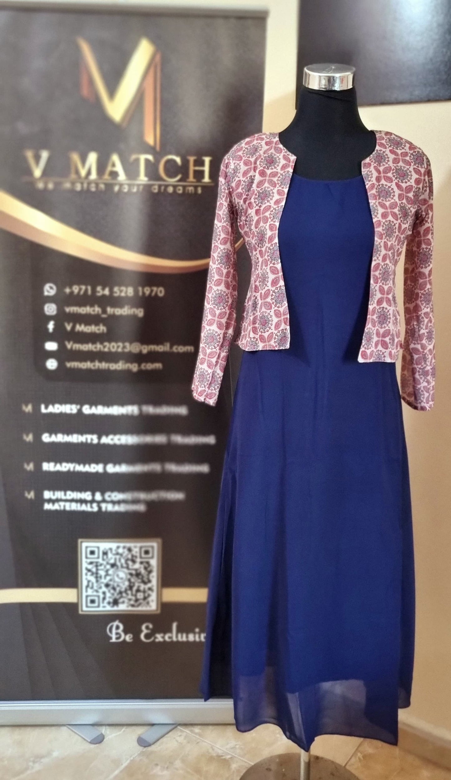 OS66 Georgette Frock with Chiffon Jacket