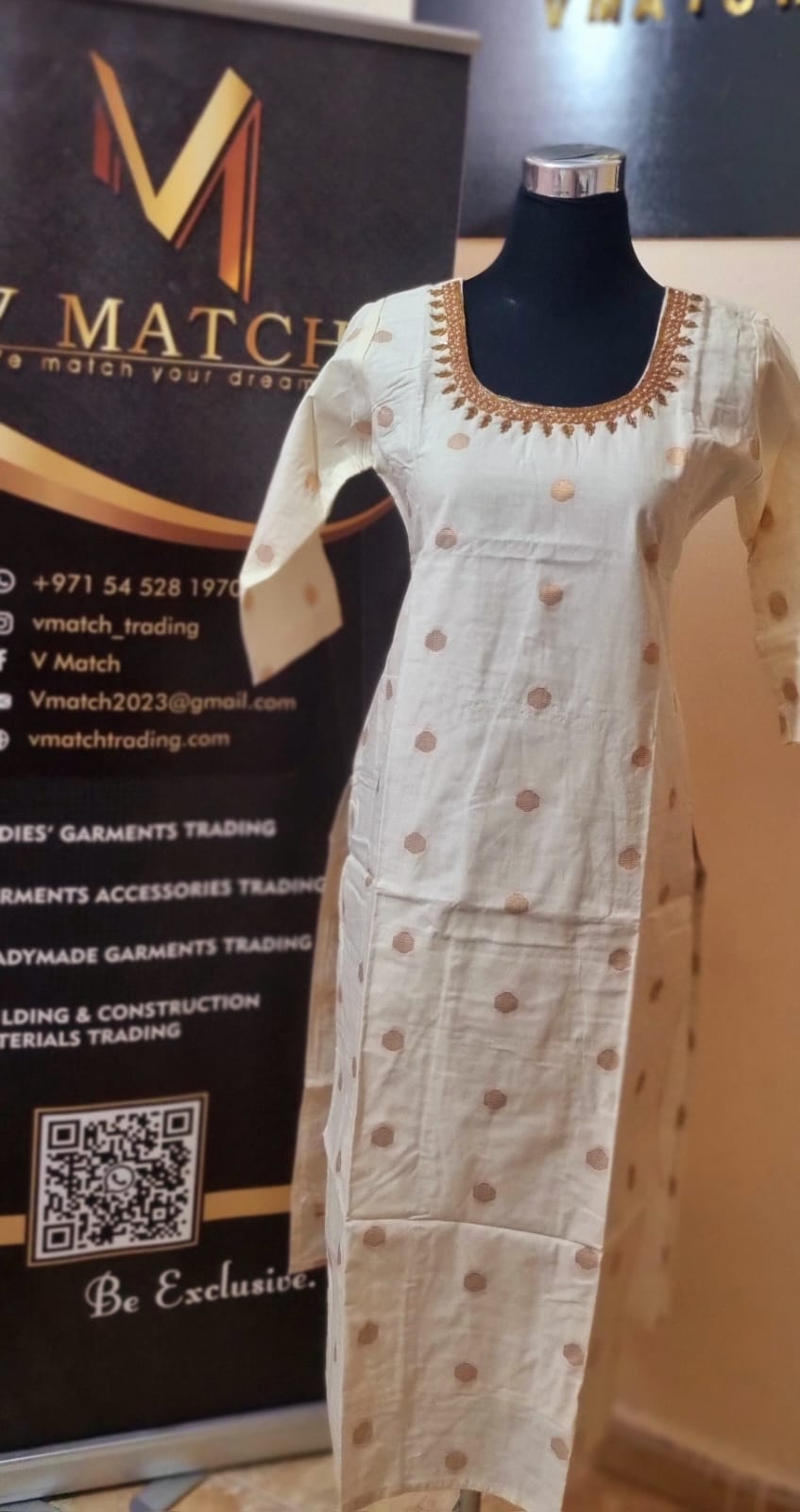 24AP1 (Vishu Collection)                                                 Beautiful Cotton Beadsworked Slitted Top!!!