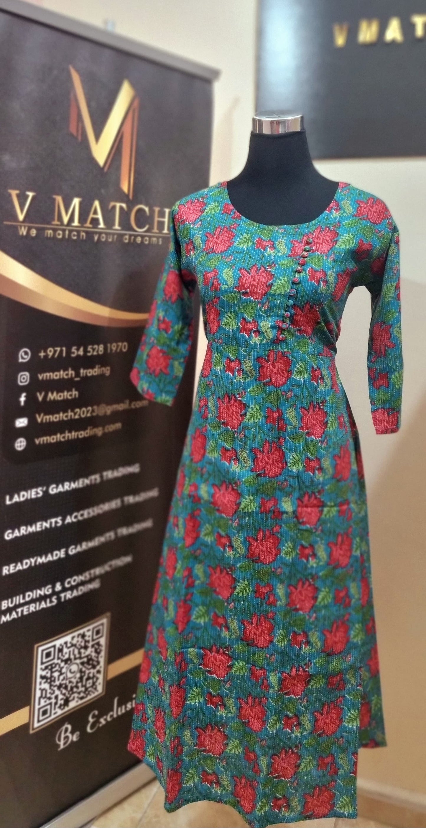 Beautiful Kantha stitch Cotton Frock!!!