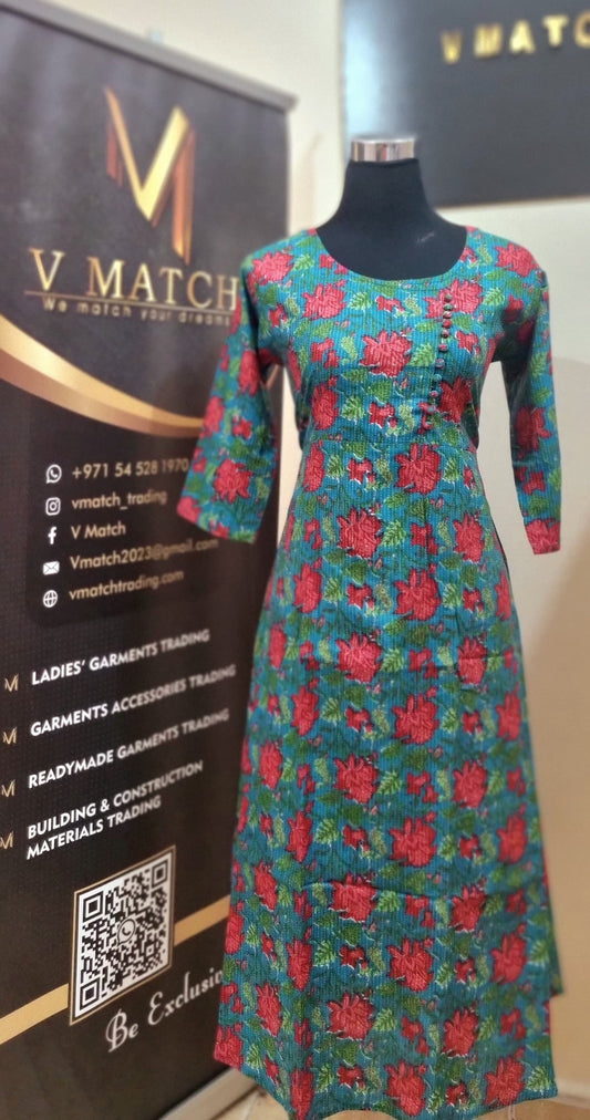 Beautiful Kantha stitch Cotton Frock!!!