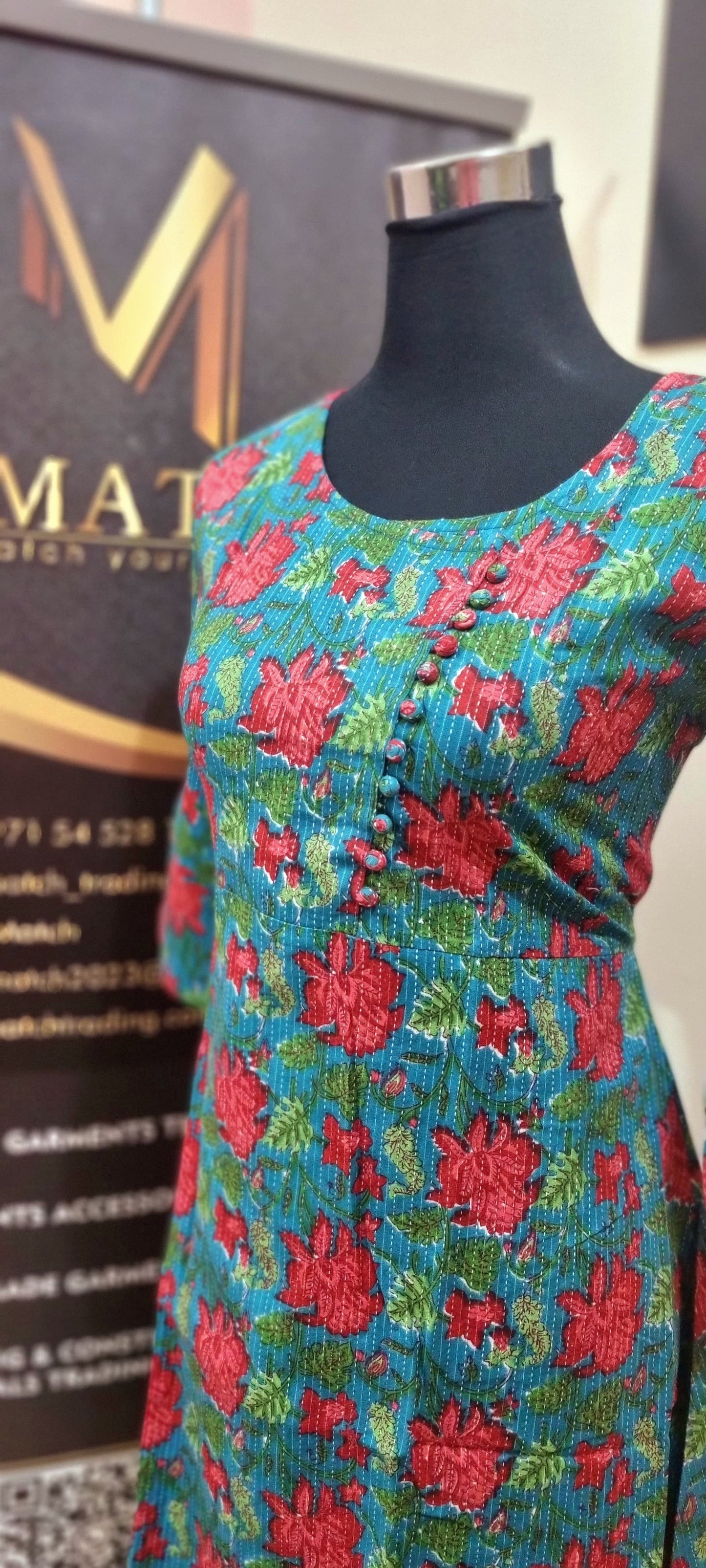 Beautiful Kantha stitch Cotton Frock!!!