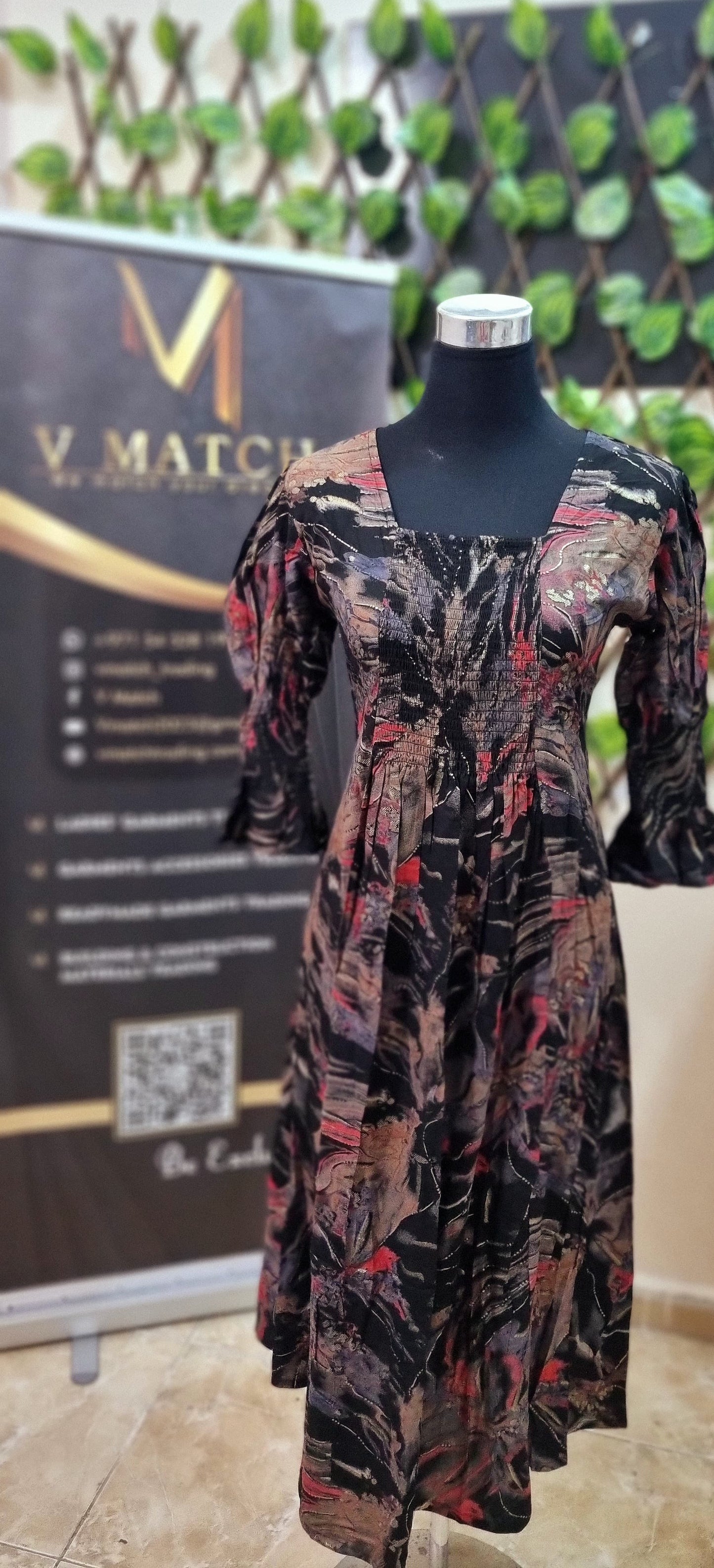 20FEB25. Premium Rayon smokey Frock