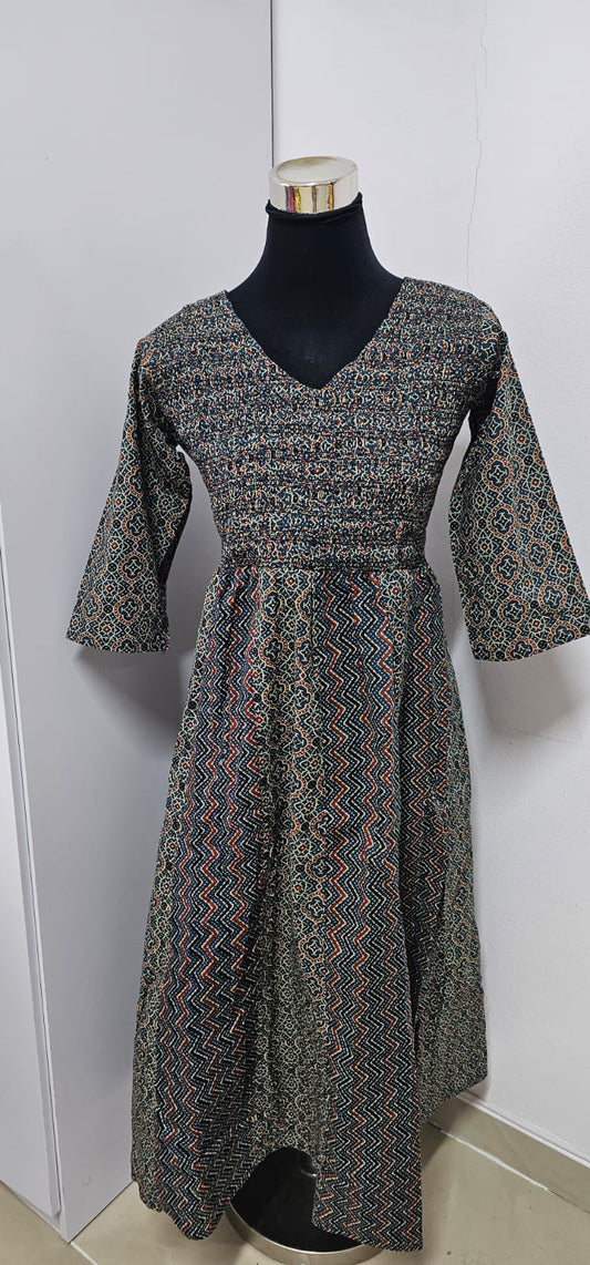 28APR25. Cotton Frock with Smokey Yoke