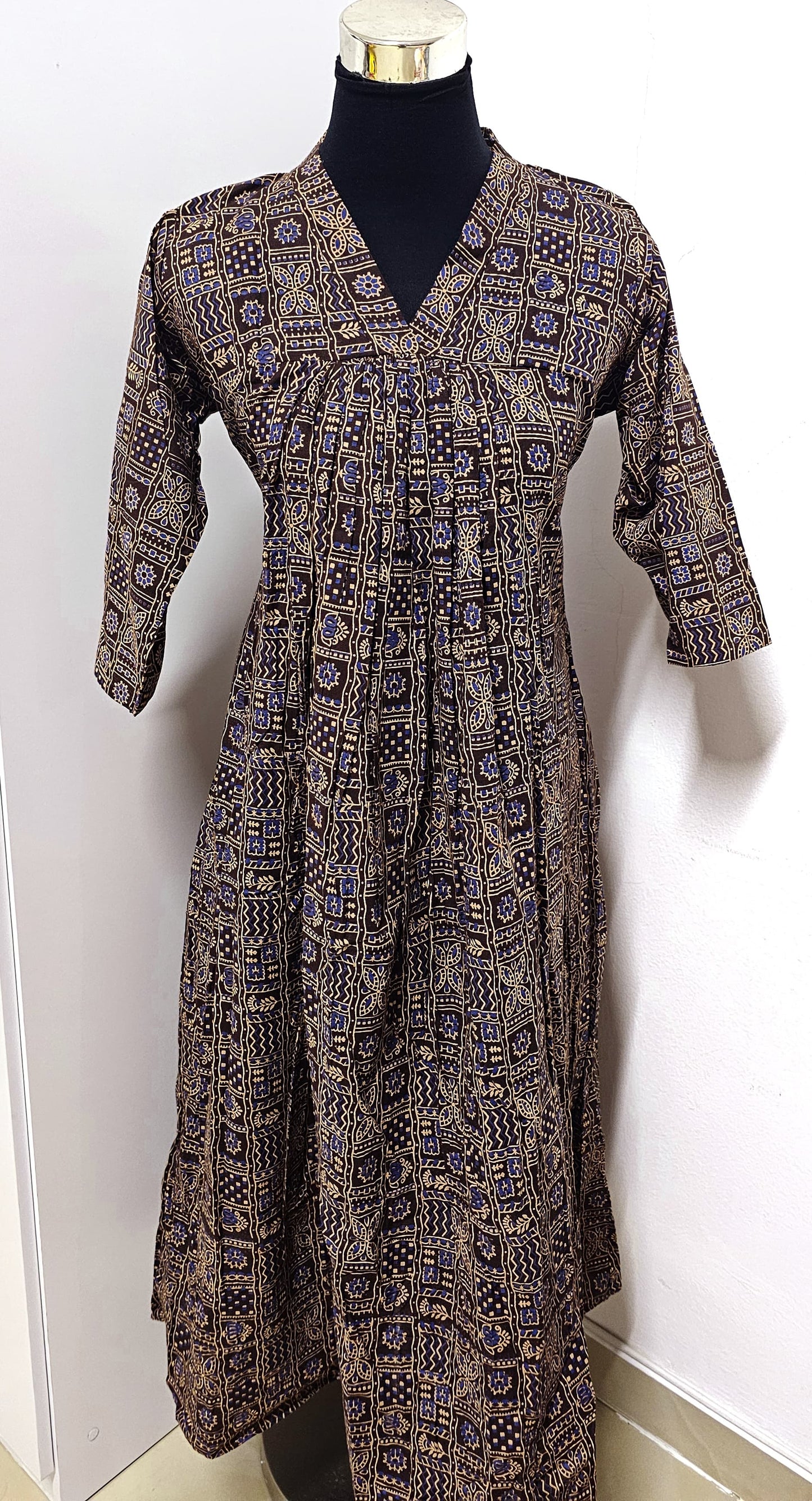 13APR25. Premium Ajrakh Print Top.