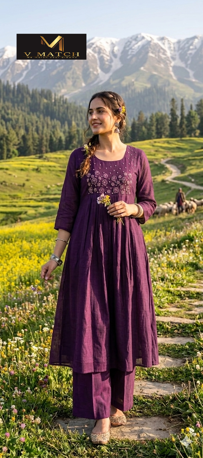 50926 Mul-Chanderi 2 Piece Set