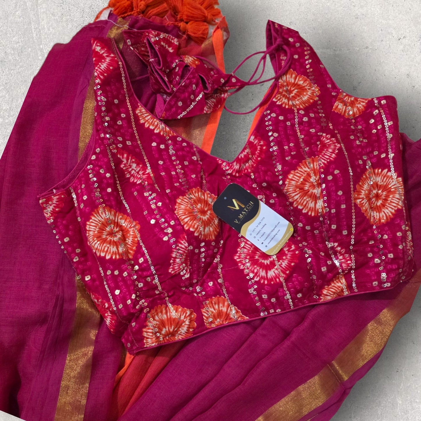 71926. Mulcotton double shaded Saree.