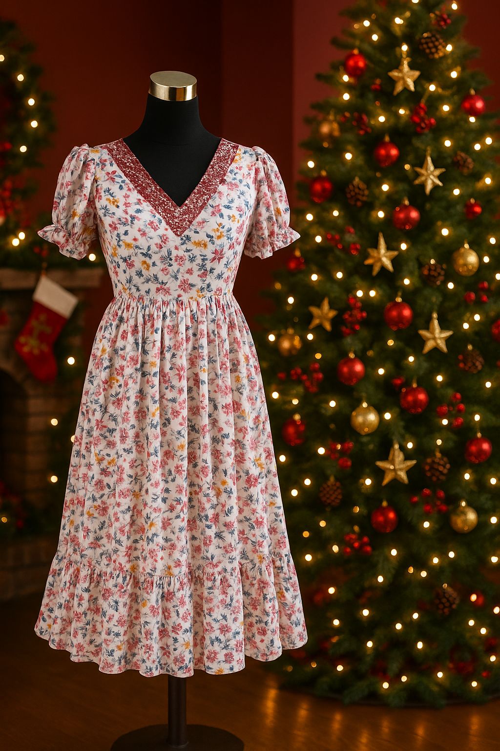 25NOV25. Georgette Frock with Heavy Beads work on the Neckline .