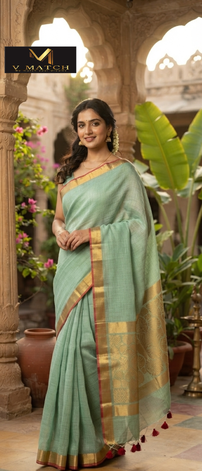 OS116. Linen Saree