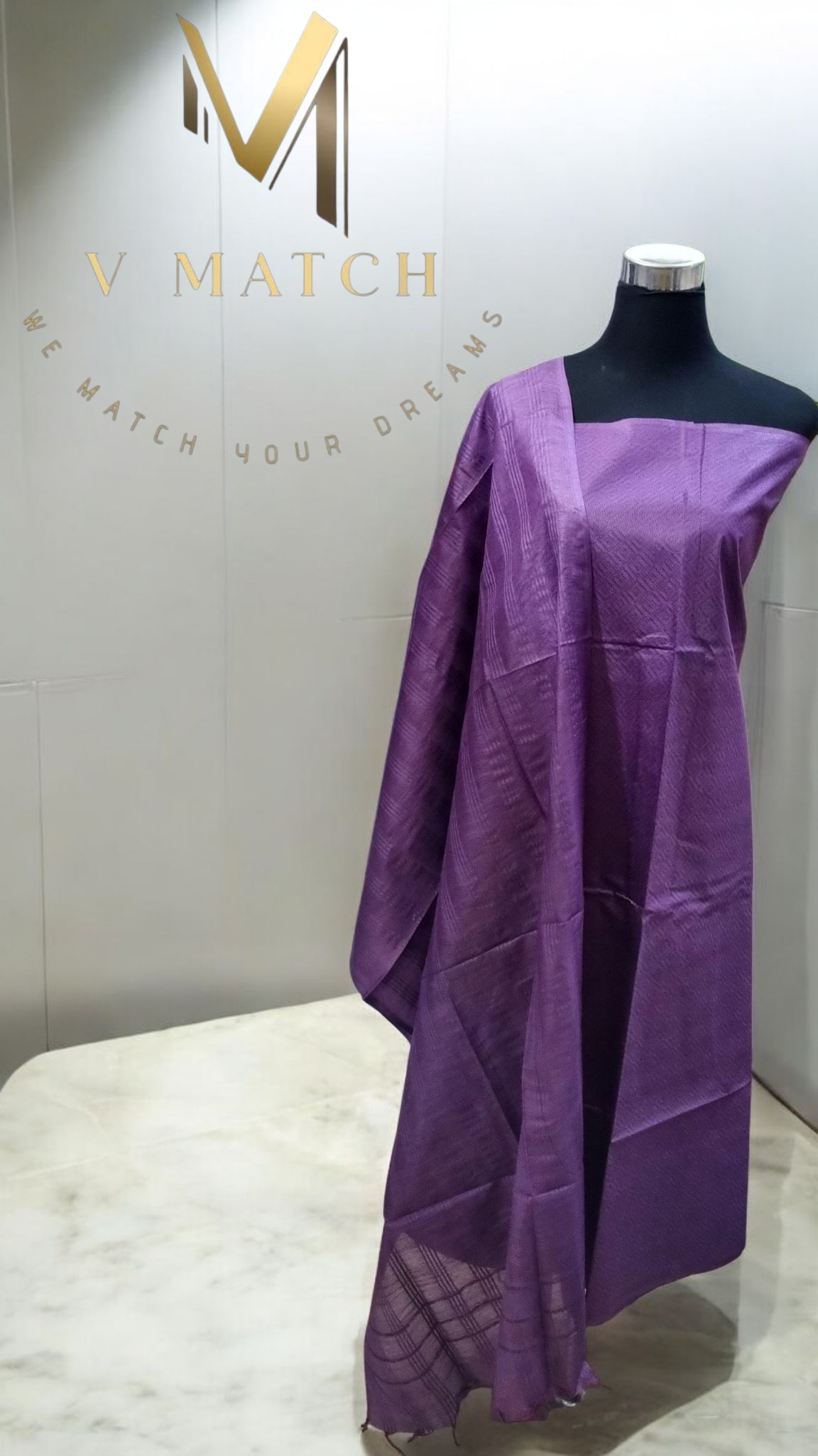 45SEP25. Semi Tussar UnStitched Salwar Material.