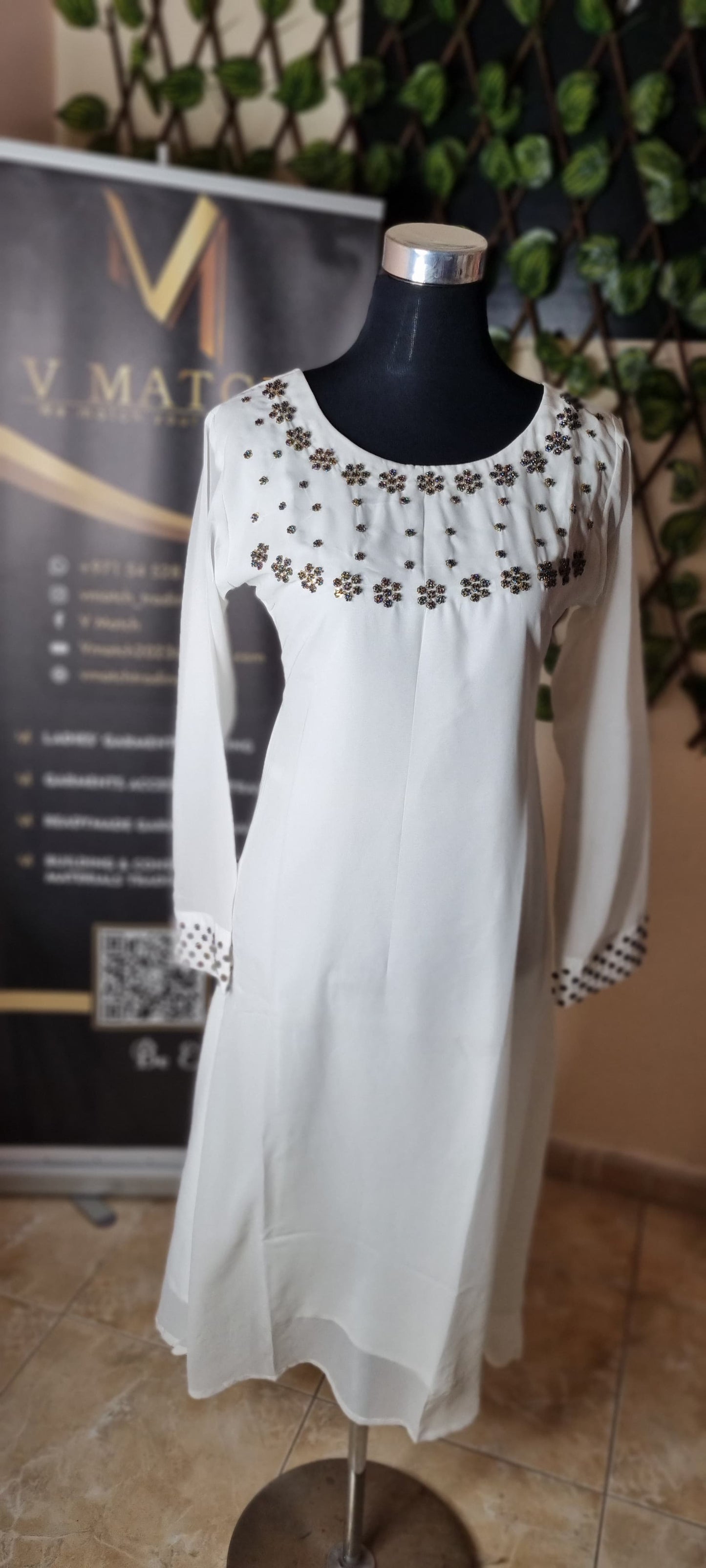 49SEP25.Georgette Aline Top with Heavy Beads work on the Yoke!